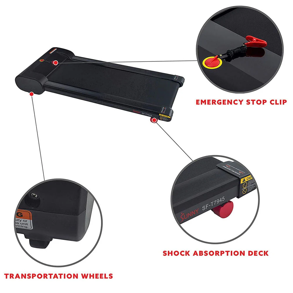 Electric Walking Pad Treadmill Office Under Desk Exercise Machine Fitness for Home - Image 4