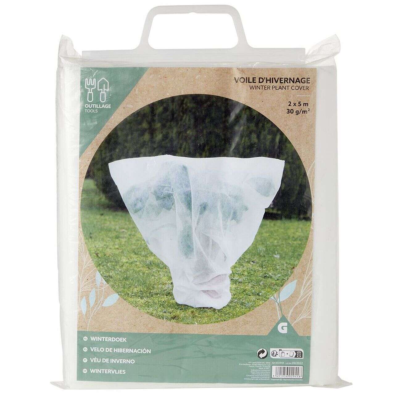 Voile d'hivernage blanc 2x5m 30g/m²