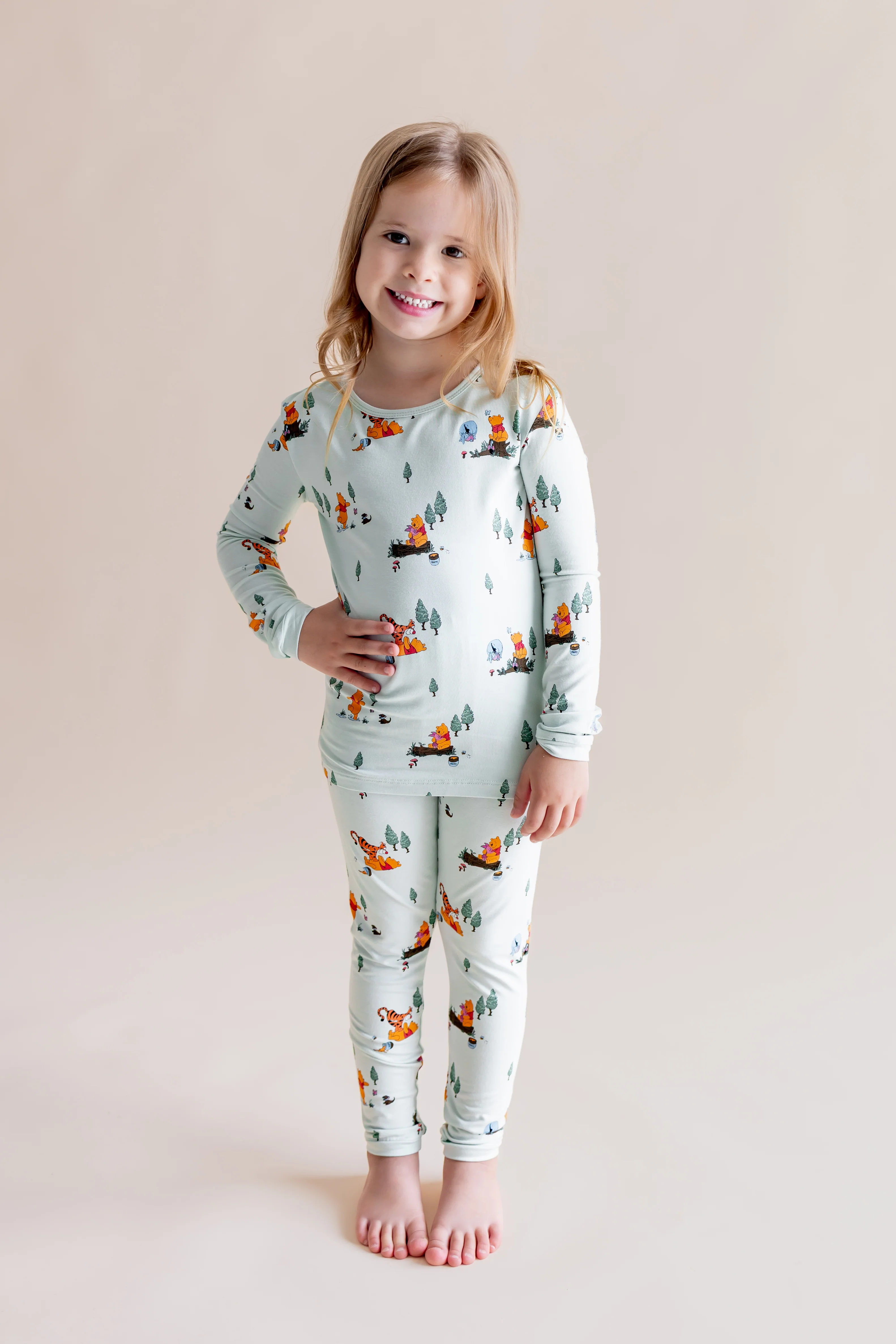 Long Sleeve Pajamas in Winnie the Pooh Hundred Acre Wood