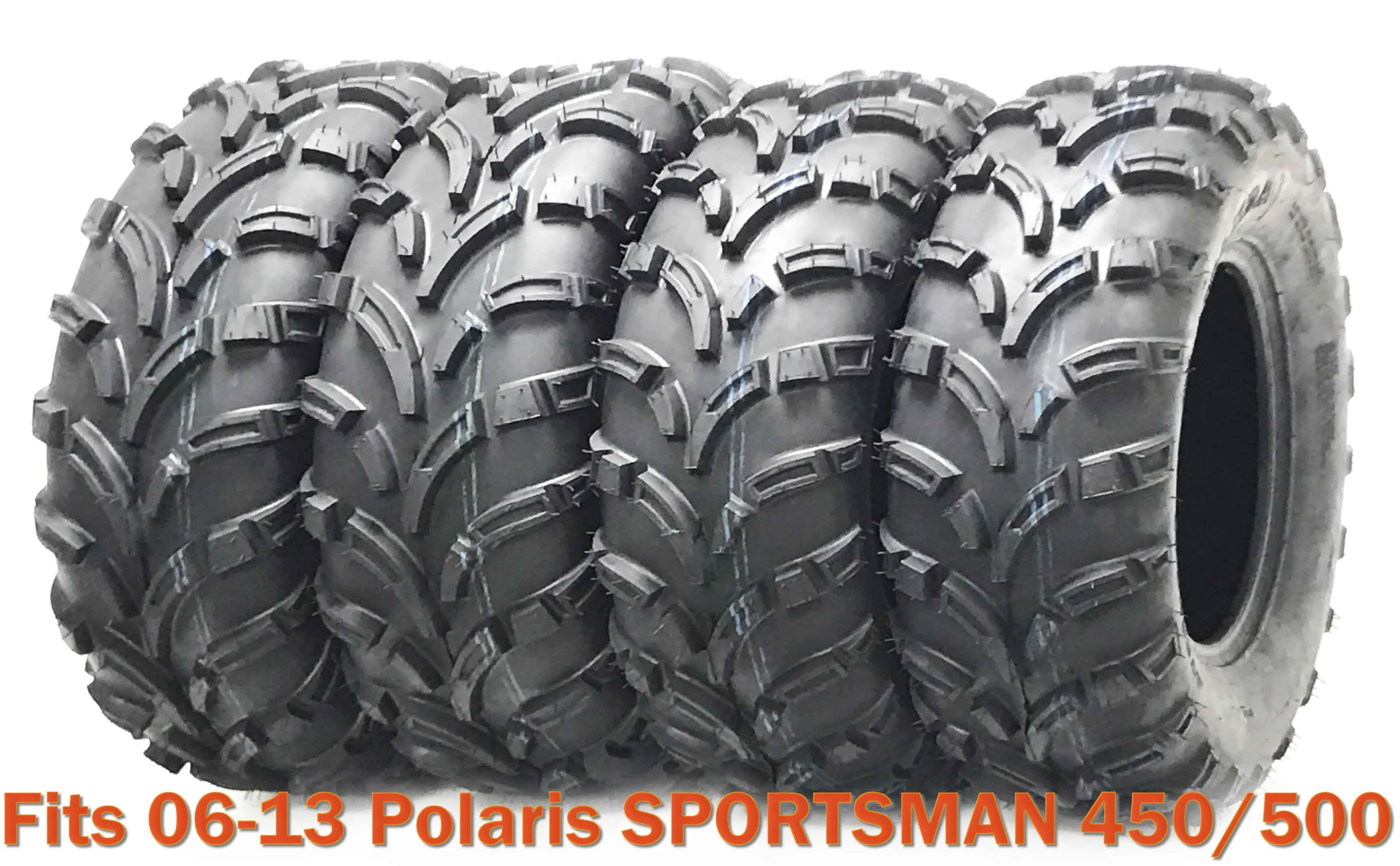 Set 4 WANDA ATV Tires 25x8 - 12 & 25x11 - 12 for 06 - 13 Polaris SPORTSMAN 450/500