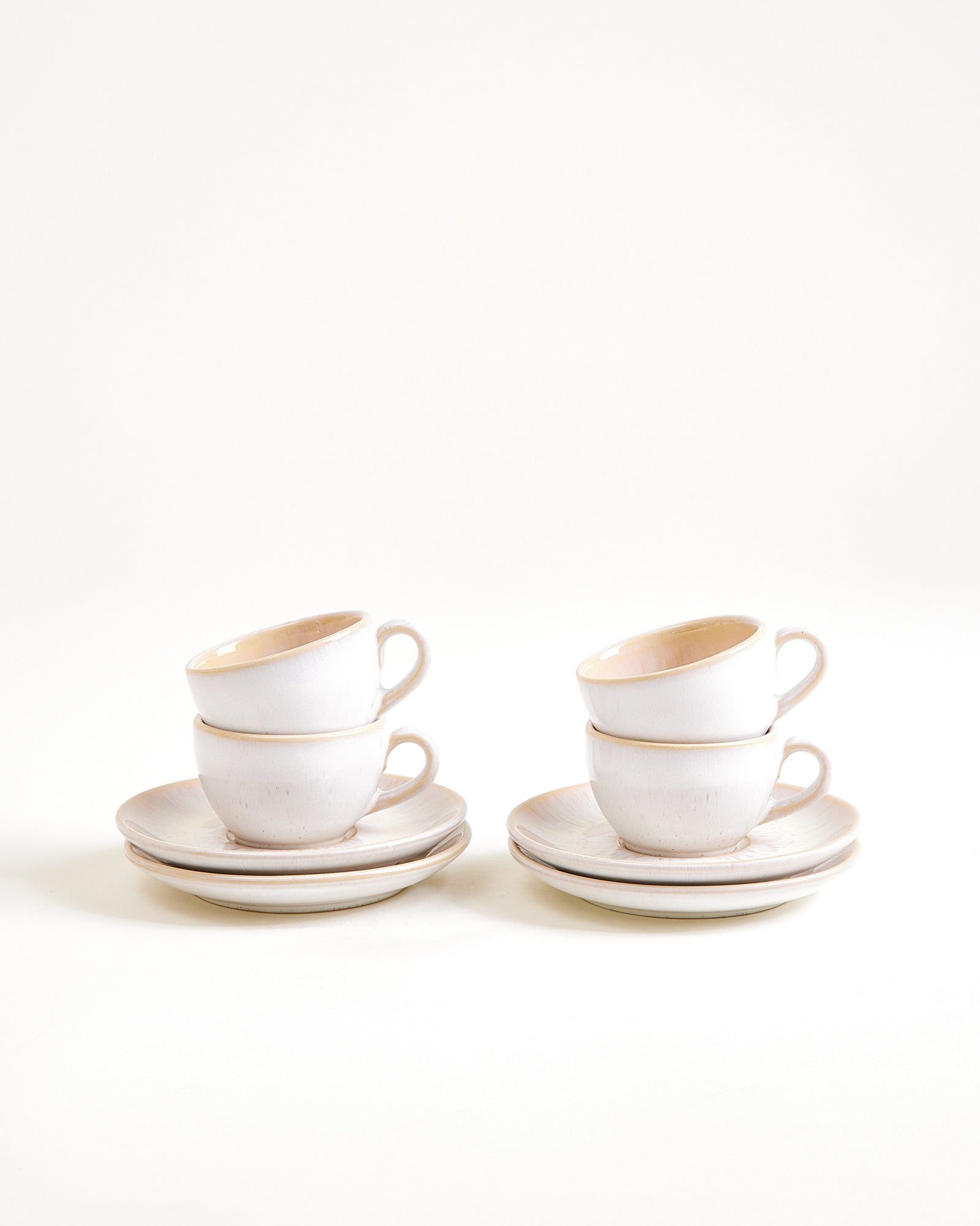 AREIA - ESPRESSO MUG & ESPRESSO SAUCER CLASSIC SAND SET OF 4