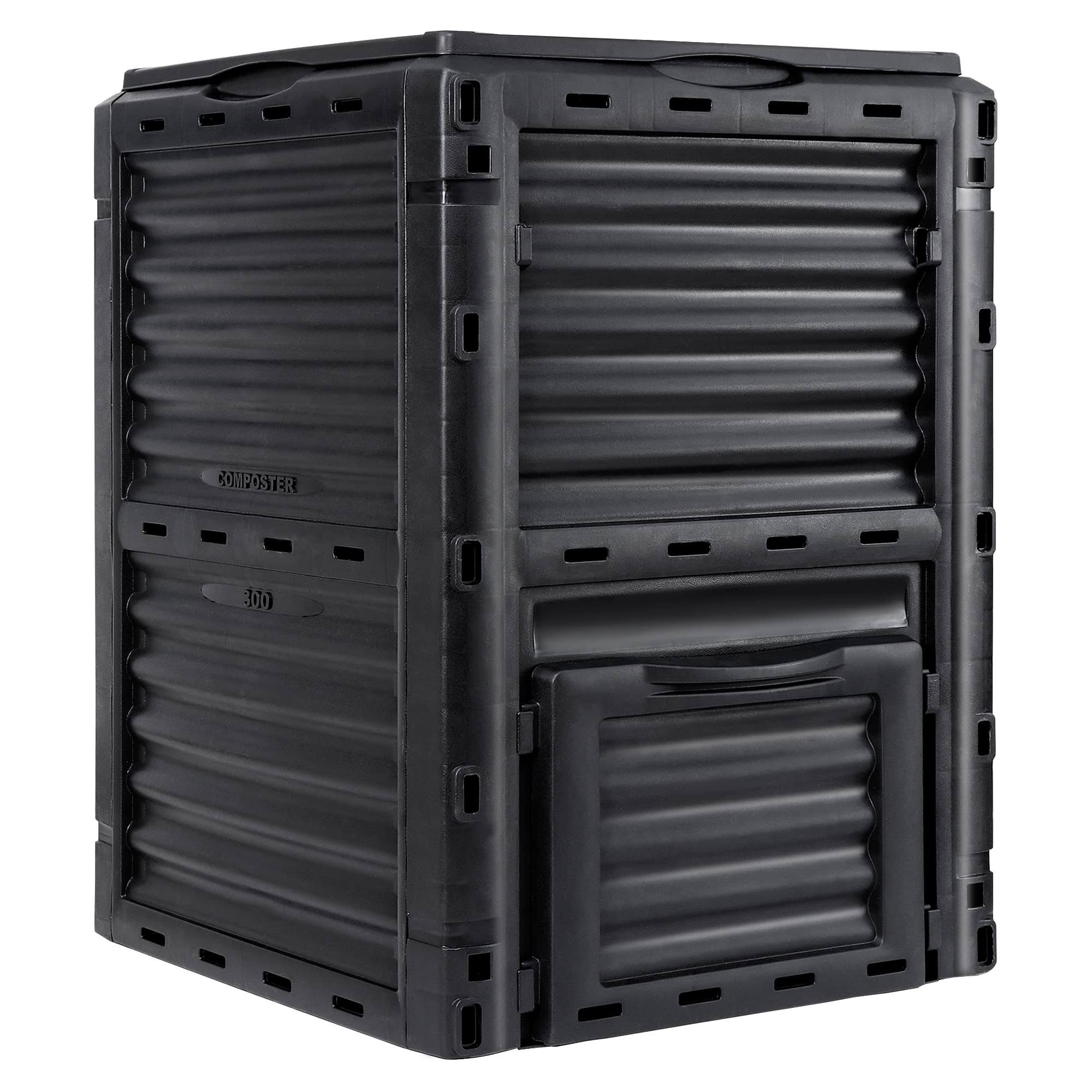 JupiterForce Garden Compost Bin 80 Gallon (300 L) from BPA Free Material, Large Composting Bin Outdoor Composter, Easy Assembling, Fast Creation of