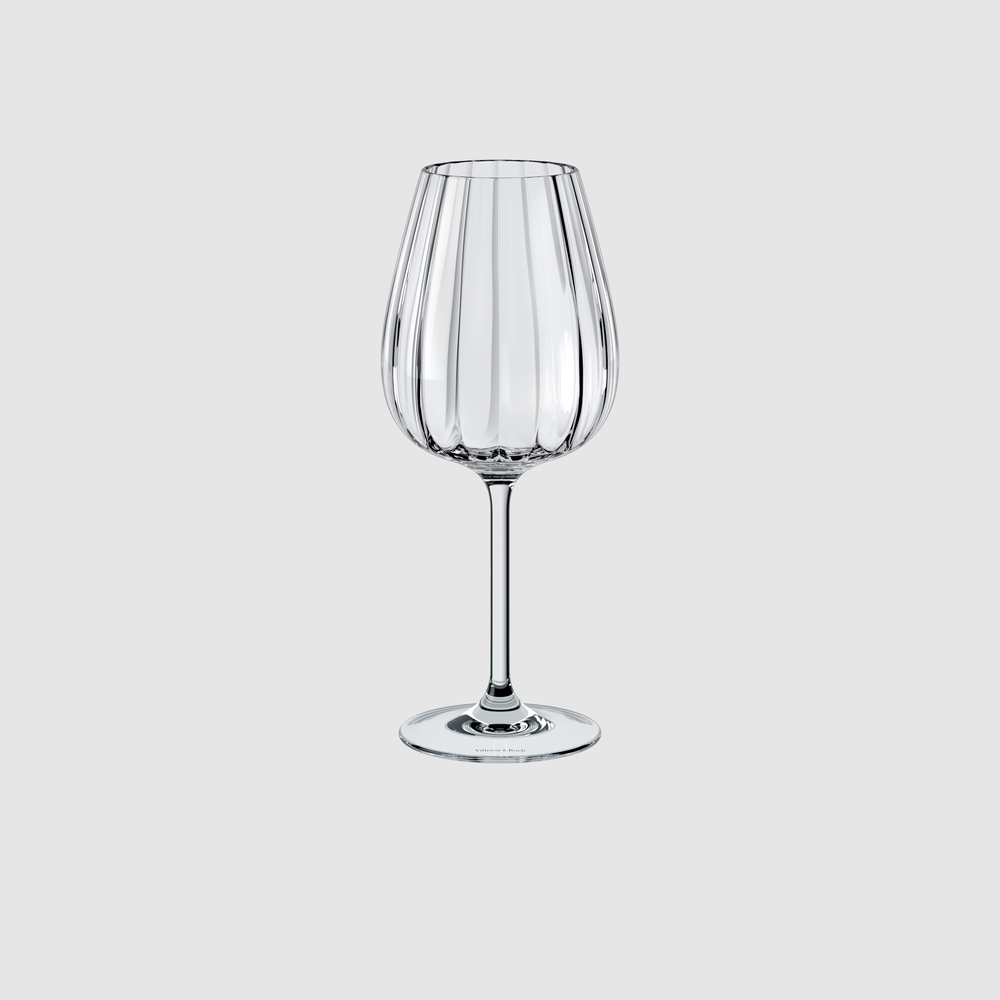 Rose Garden Red wine glass - Clear, 6.8 oz, crystal glass