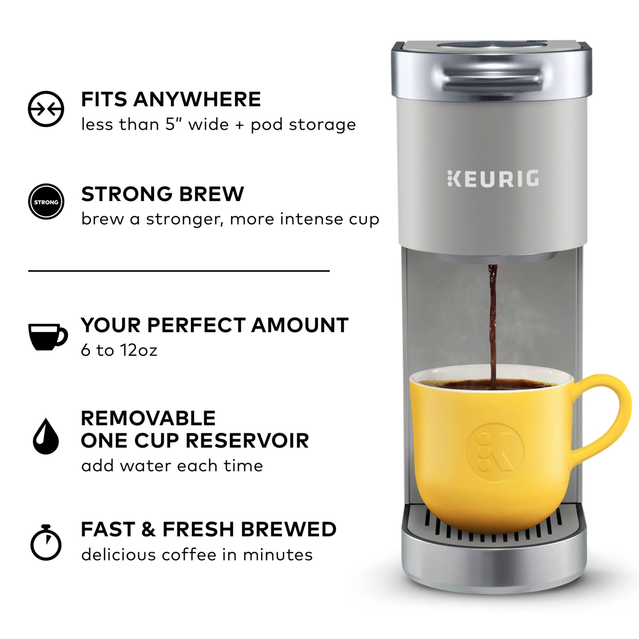 Keurig K - Mini Plus Single Serve K - Cup Pod Coffee Maker, Dusty Rosé