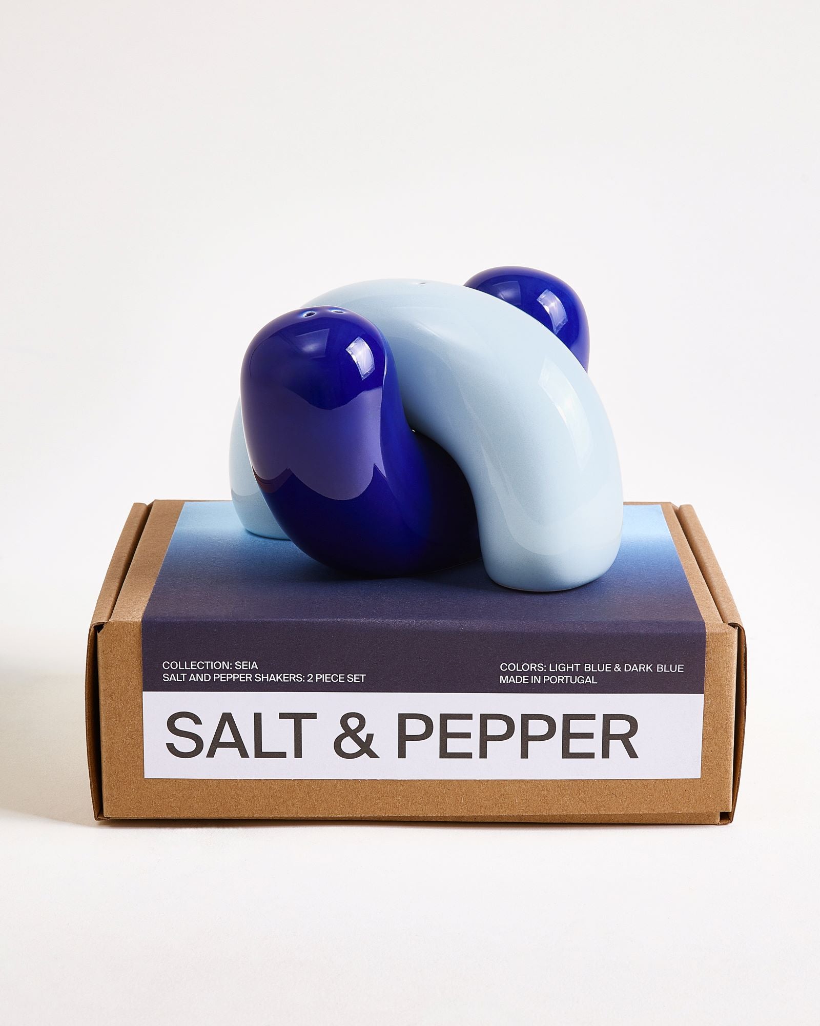 SEIA - SALT & PEPPER SHAKERS LIGHT BLUE DARK BLUE