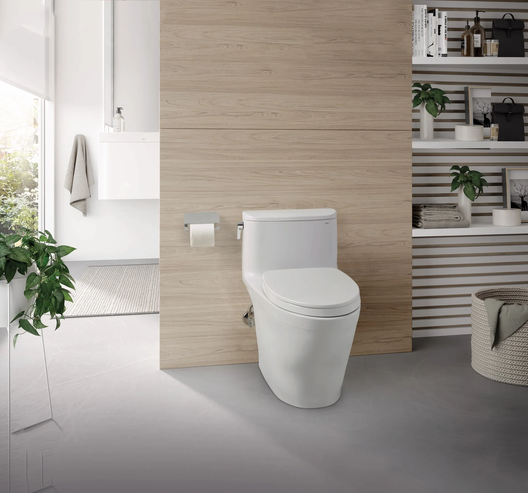 Toto Ms642124cef Nexus 1.28 Gpf One Piece Elongated Chair Height Toilet - Ebony