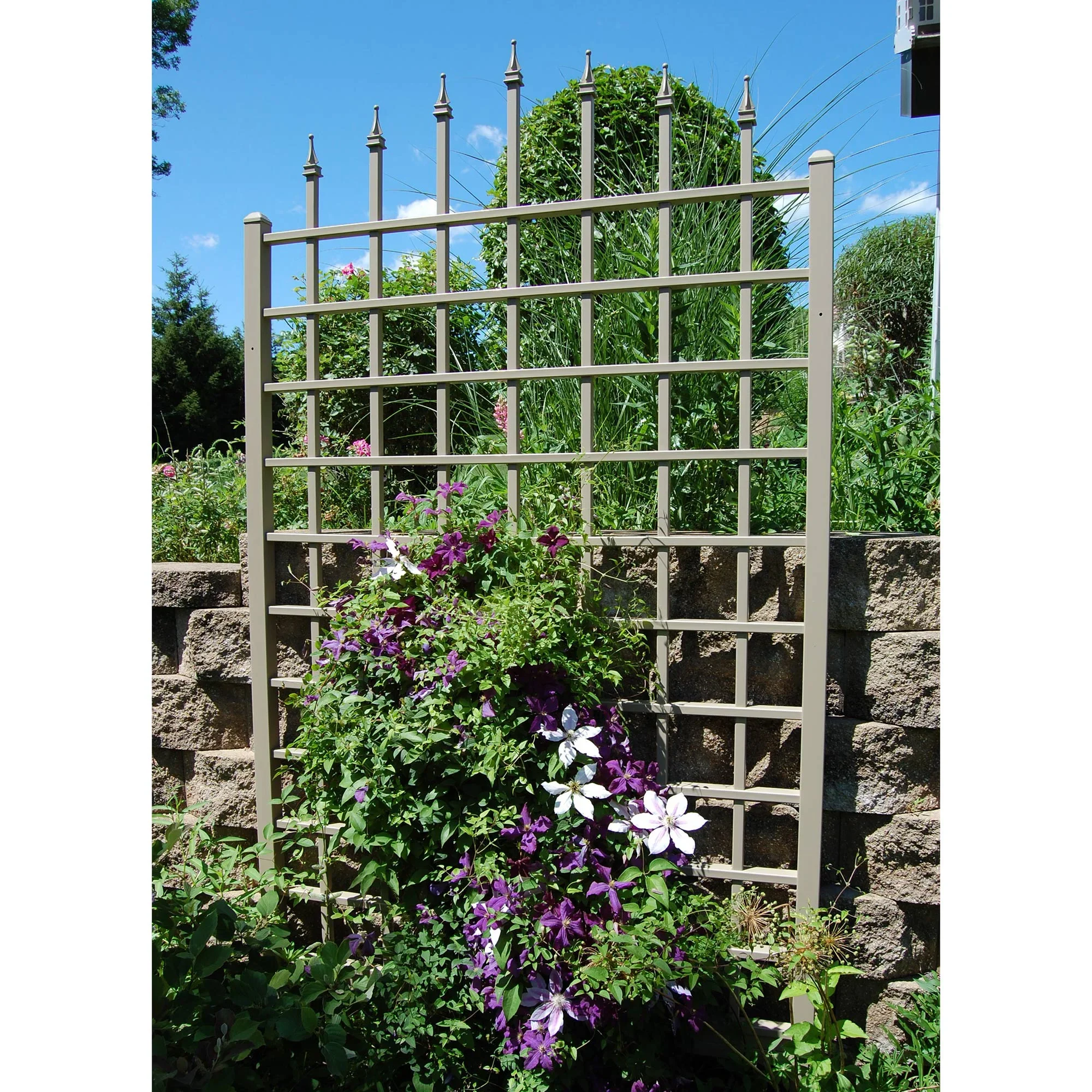 Dura-Trel Winchester 57 by 95 Inch Outdoor Garden Patio Trellis, Mocha