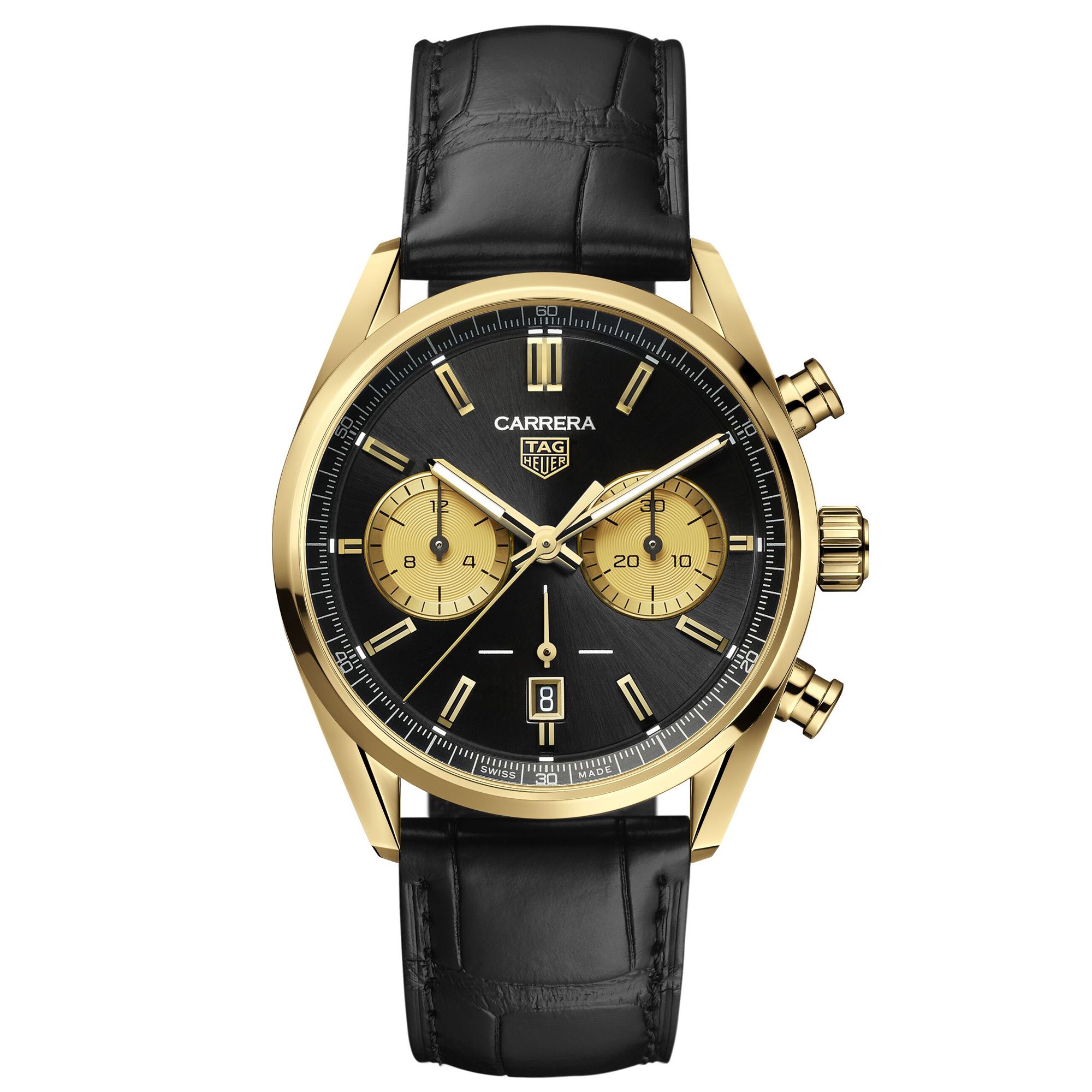 【Super Clone】TAG Heuer Carrera Chronograph  Automatic, 42 mm, Gold 3N CBN2044.FC8313
