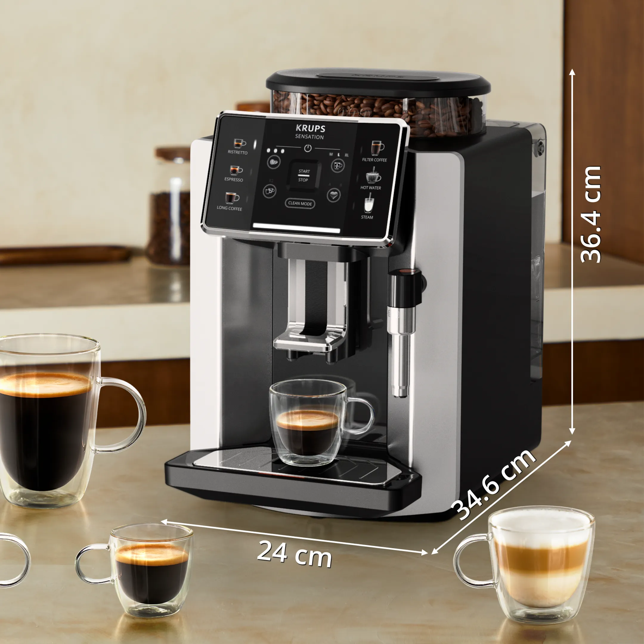 Krups Volautomatische espressomachine Sensation EA910E10