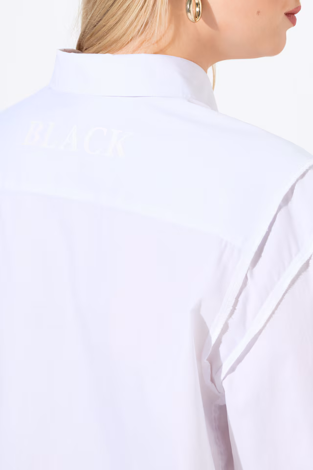 Decorative Seam Long Sleeve Button Down Shirt