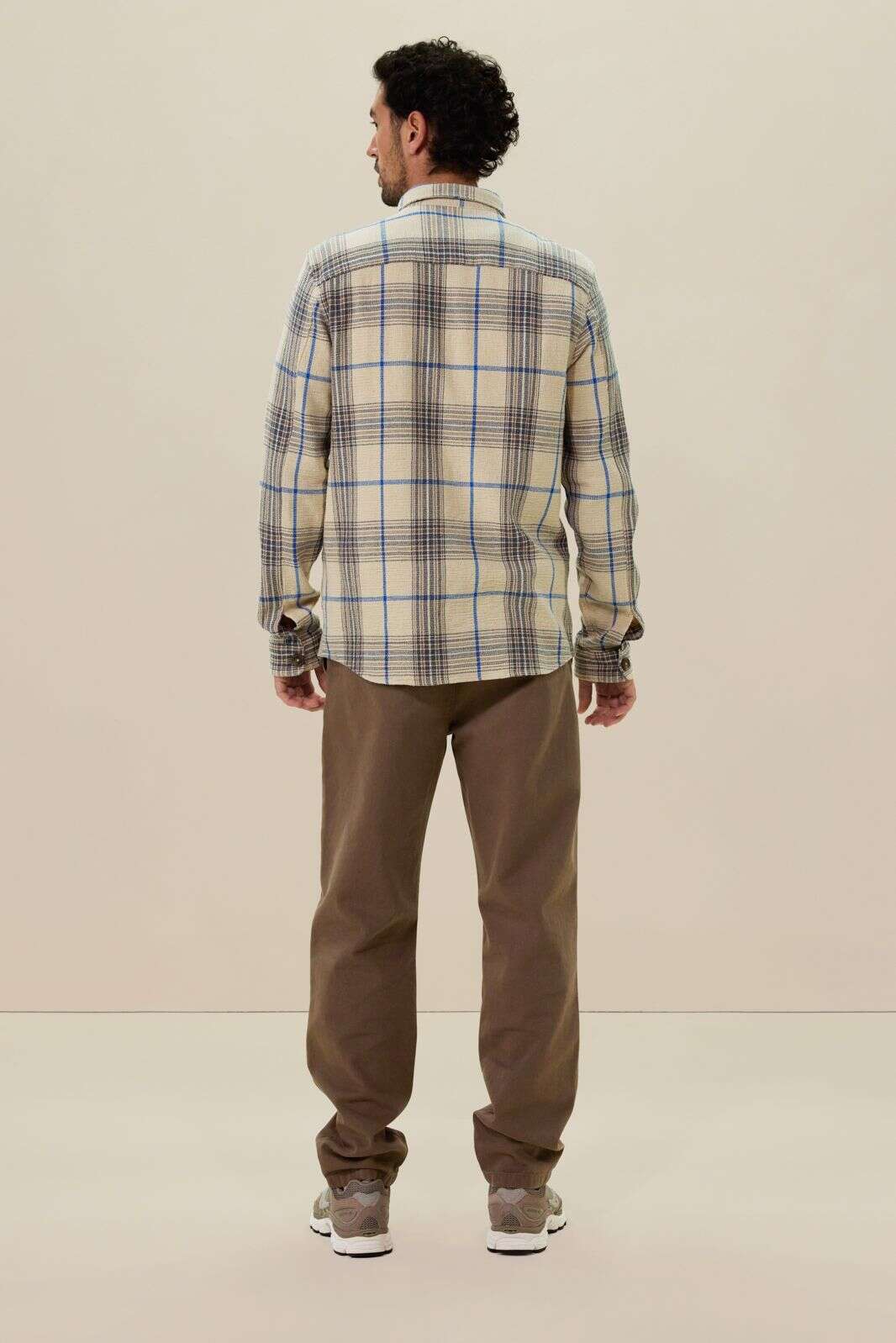 Beige geruit overhemd