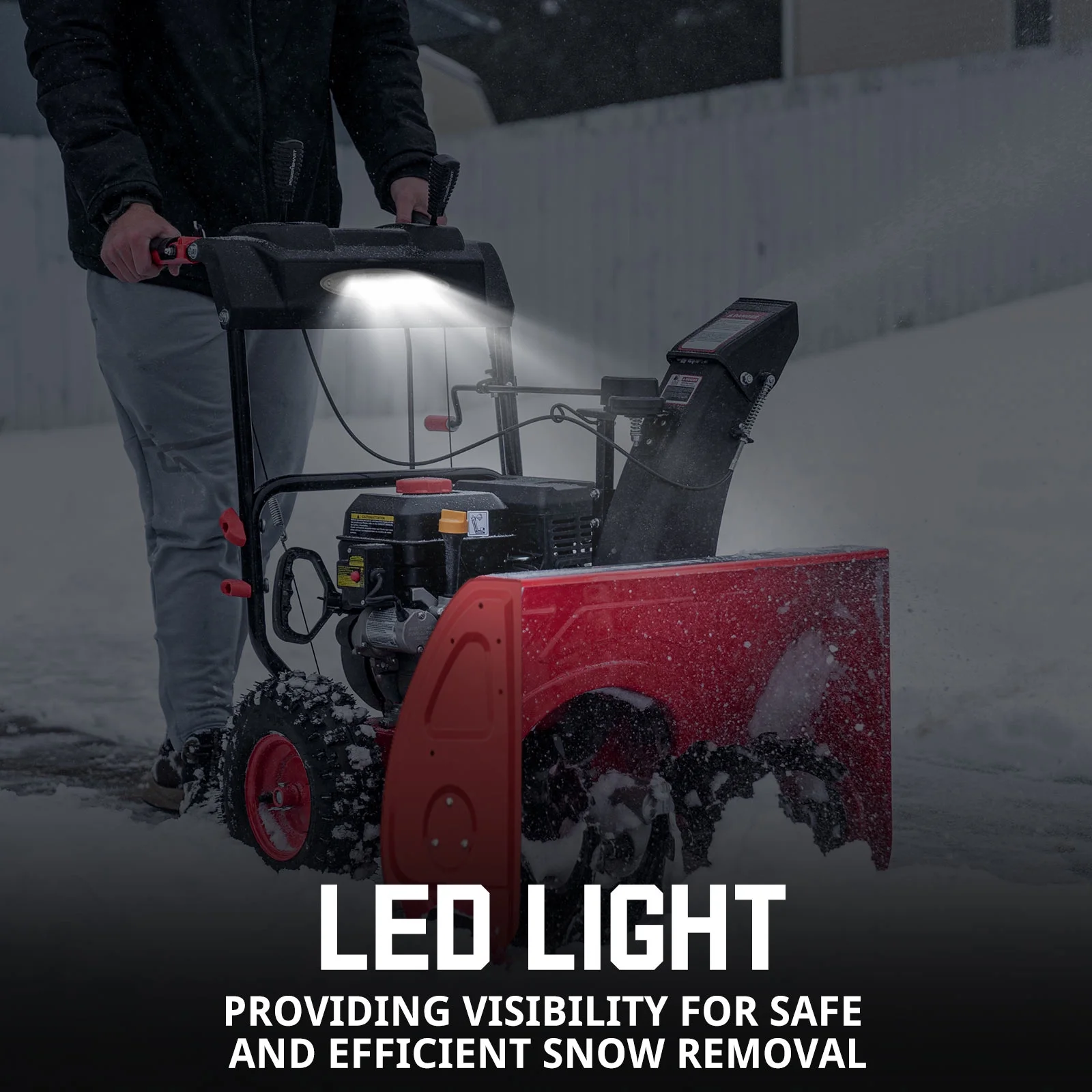 24'' Gas Snow Blower, 212cc Self Propelled Snow Thrower, Corded Electric Start, DB7108B Image 3
