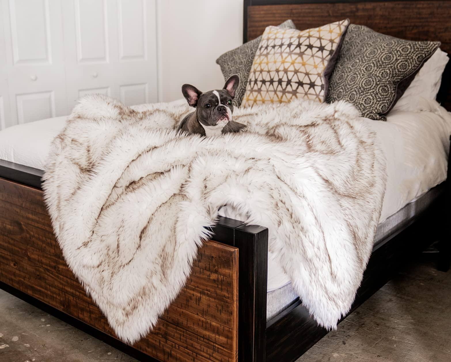 Paw Brands PupProtector Waterproof Throw Blanket, White