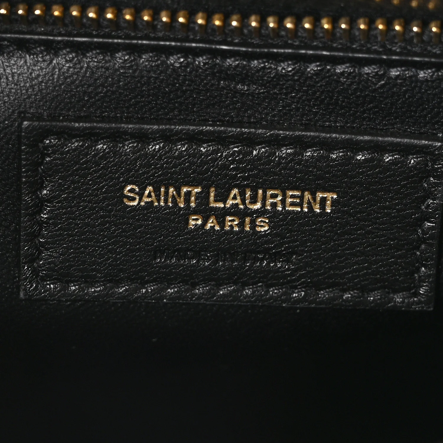Calfskin Crocodile Embossed Gaby Satchel Black