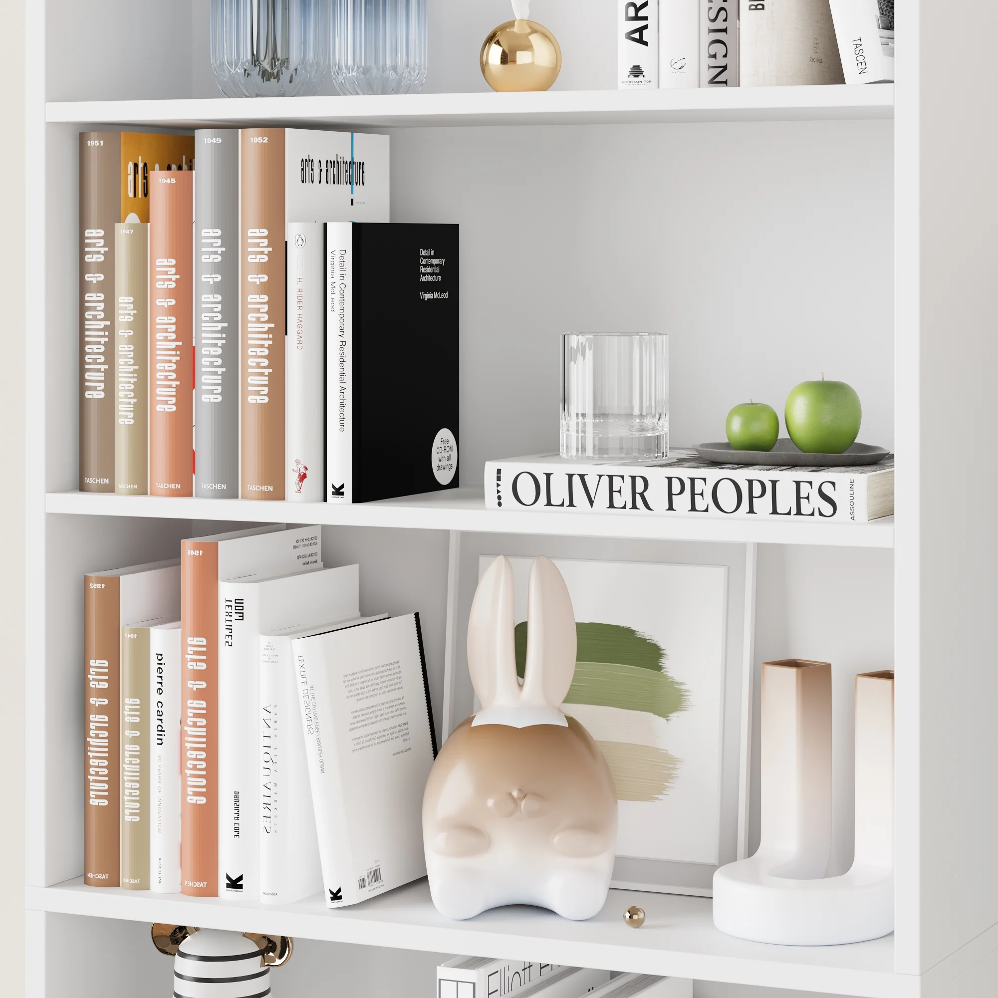 82" Tall Bookcases, Freestanding Display Storage Shelves, 7-Tier Open Bookshelf for Home Office Living Room Bedroom, White(White/Single) - Image 5