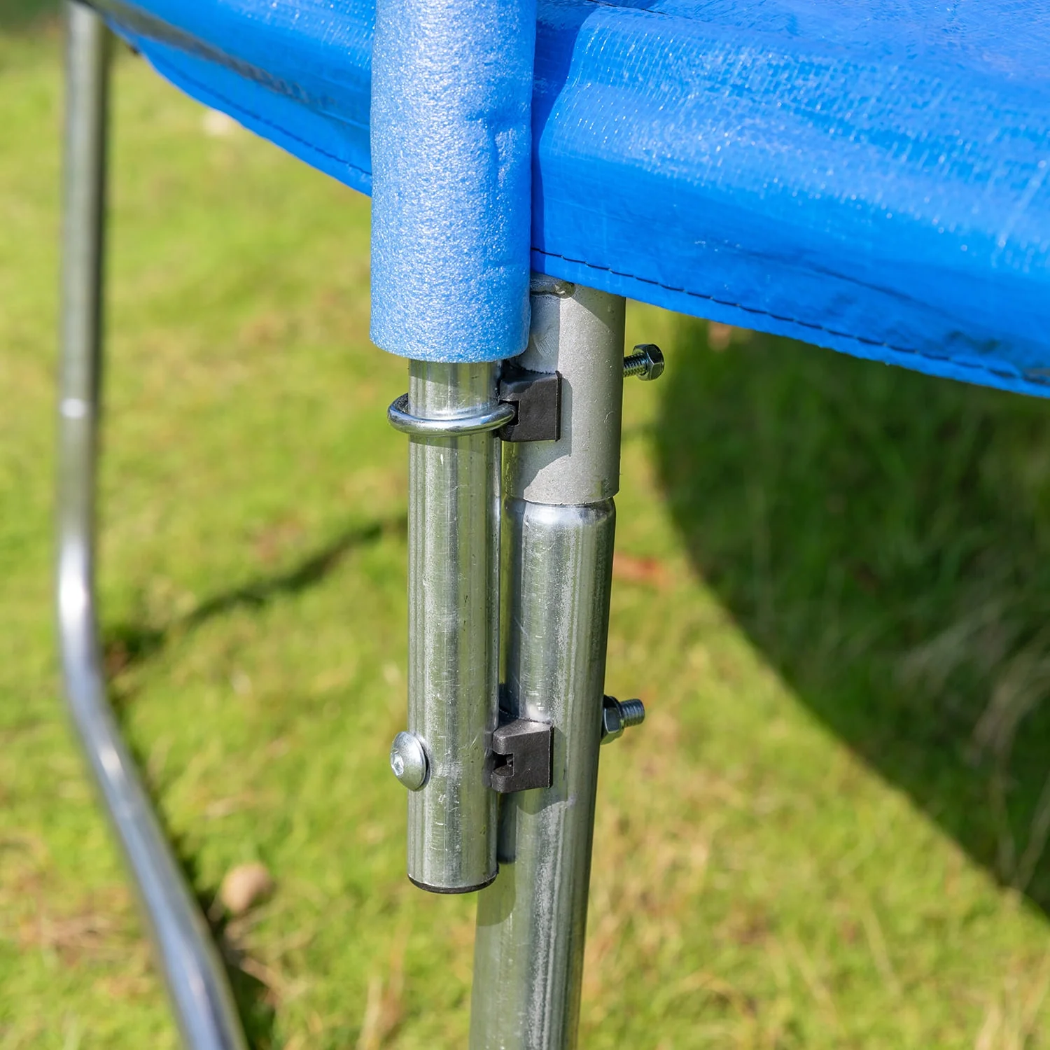 14FT Outdoor Trampoline with Safety Enclosure, Steel Tube Frame, Ladder Secure Net Heavy Duty, Blue(Round/14'/Blue) - Image 4