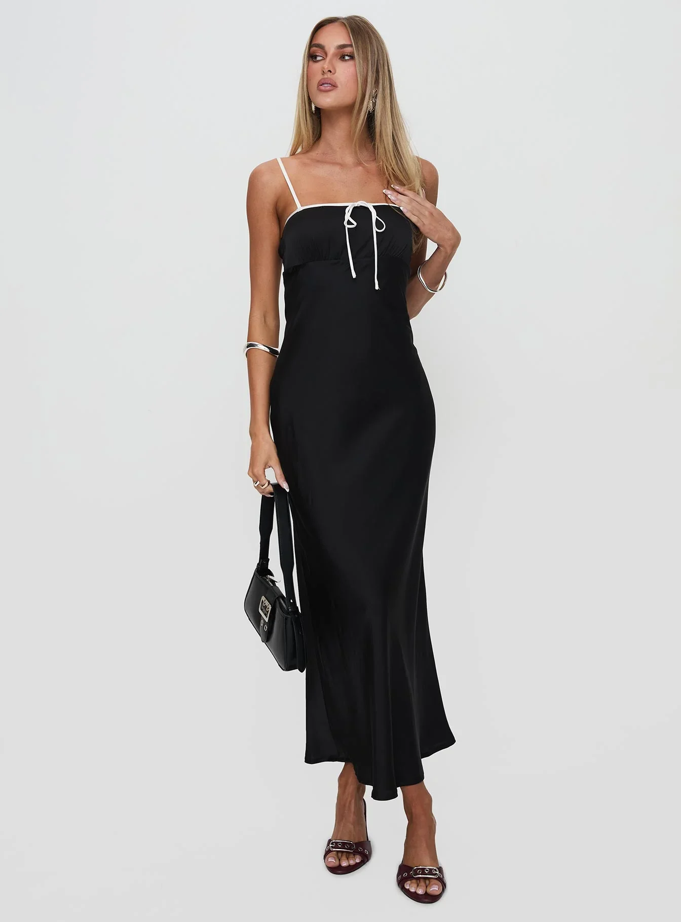 Vasiliki Maxi Dress Black / White