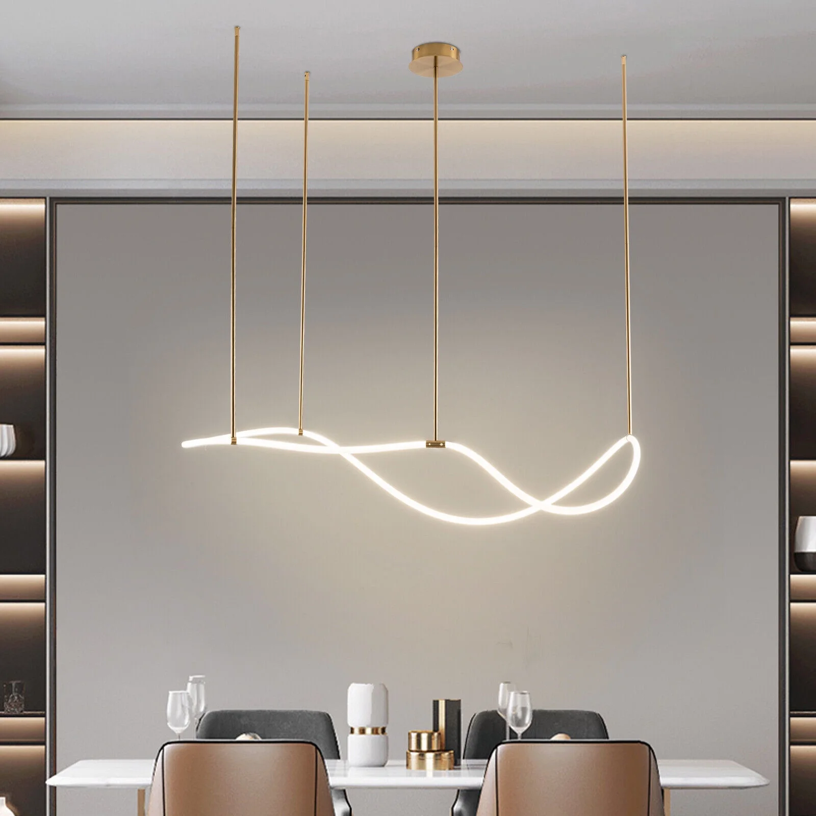 4500K 60W Modern Chandelier Hanging Lamp Kitchen Island Lighting Fixture Dining Room Light