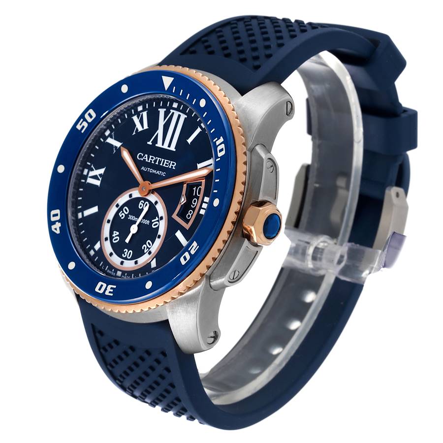 [Super Clone]CALIBRE ROSE GOLD MIX BLUE 42mm