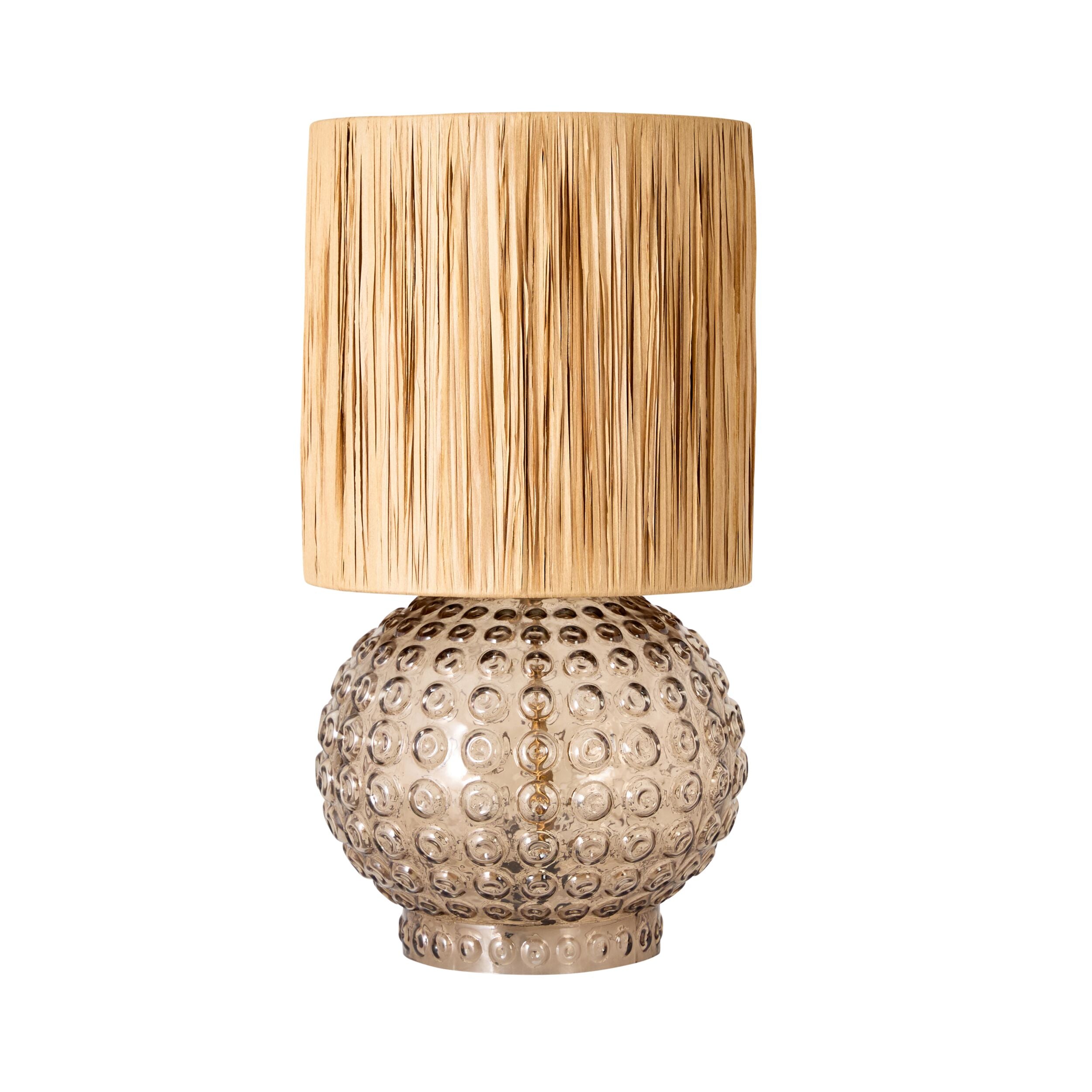 Gloria Glass Table Lamp Grey 50cm