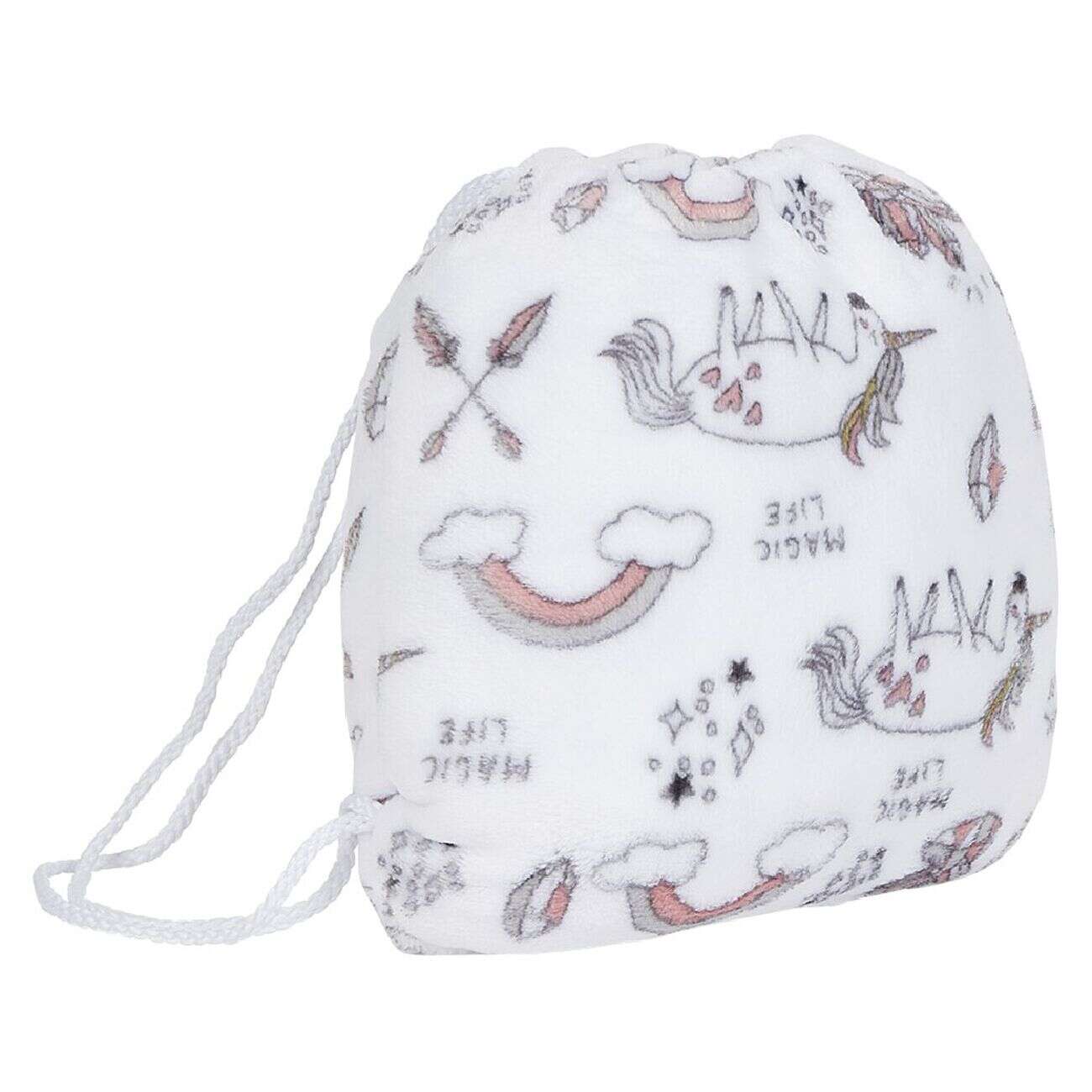 Plaid flanelle sirène pour enfant avec sac de rangement