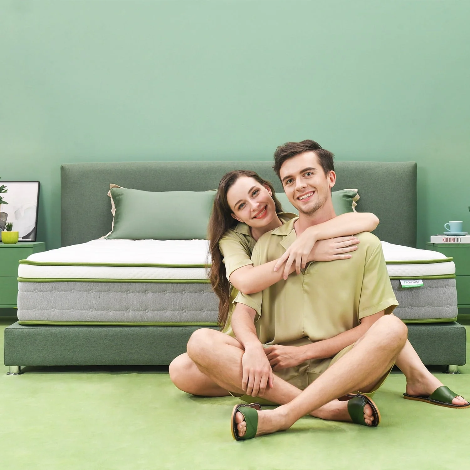 Serenity 10 inch Gel Memory Foam Innerspring Hybrid Mattress Cool Sleep, Queen Mattress
