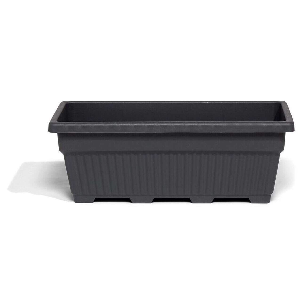 Jardinière rectangulaire plastique gris anthracite 110x48xH40cm