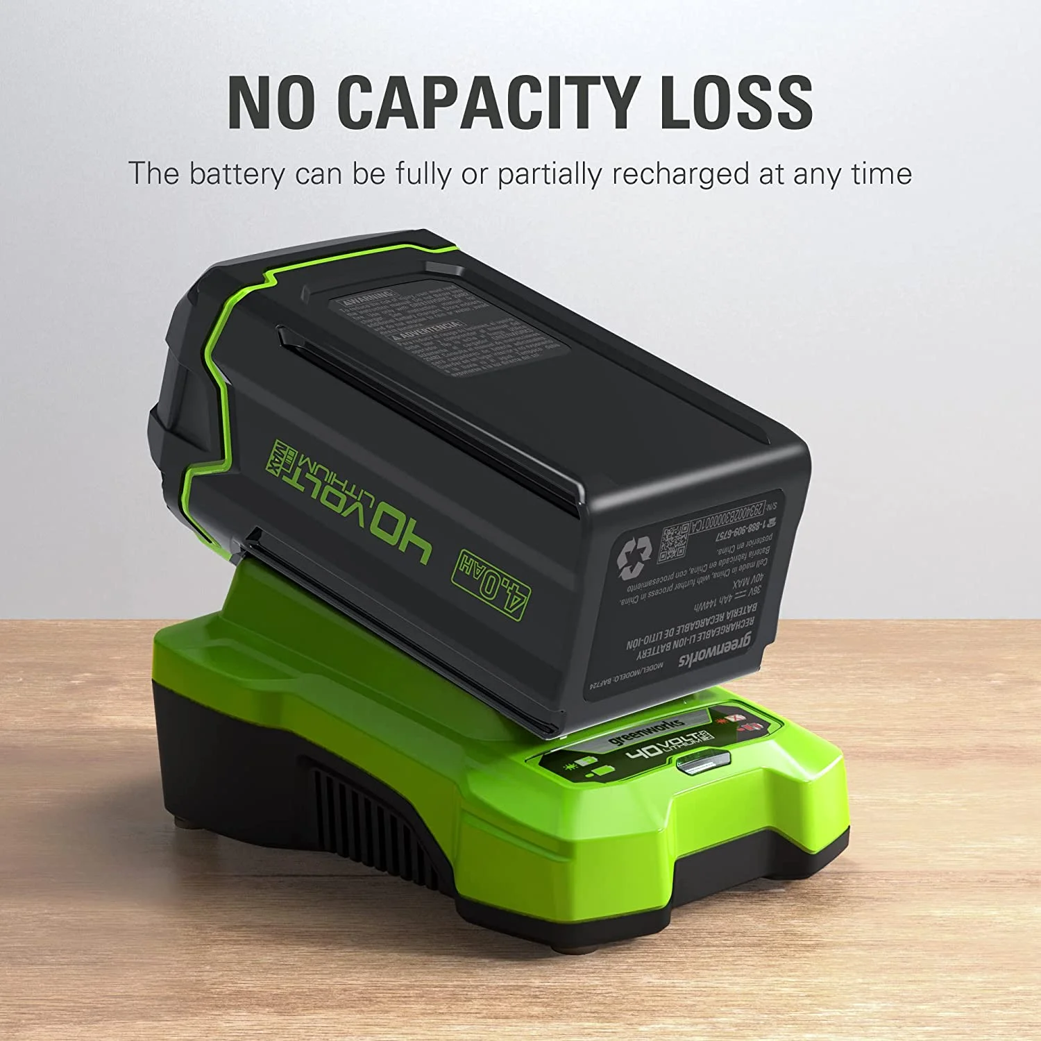 G-MAX 40V 4.0 Ah Lithium-Ion Battery, High Performance, Fade-free Power - Image 4