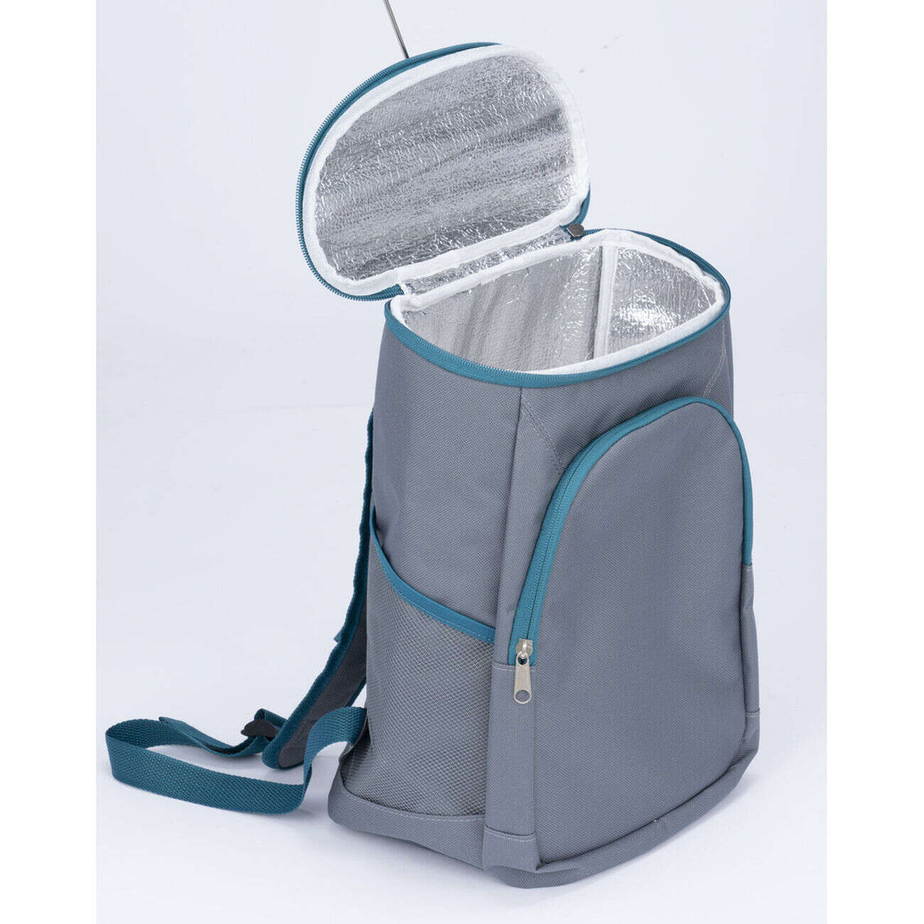 Sac à dos isotherme fraîcheur 14L gris et bleu 36x16xH26cm