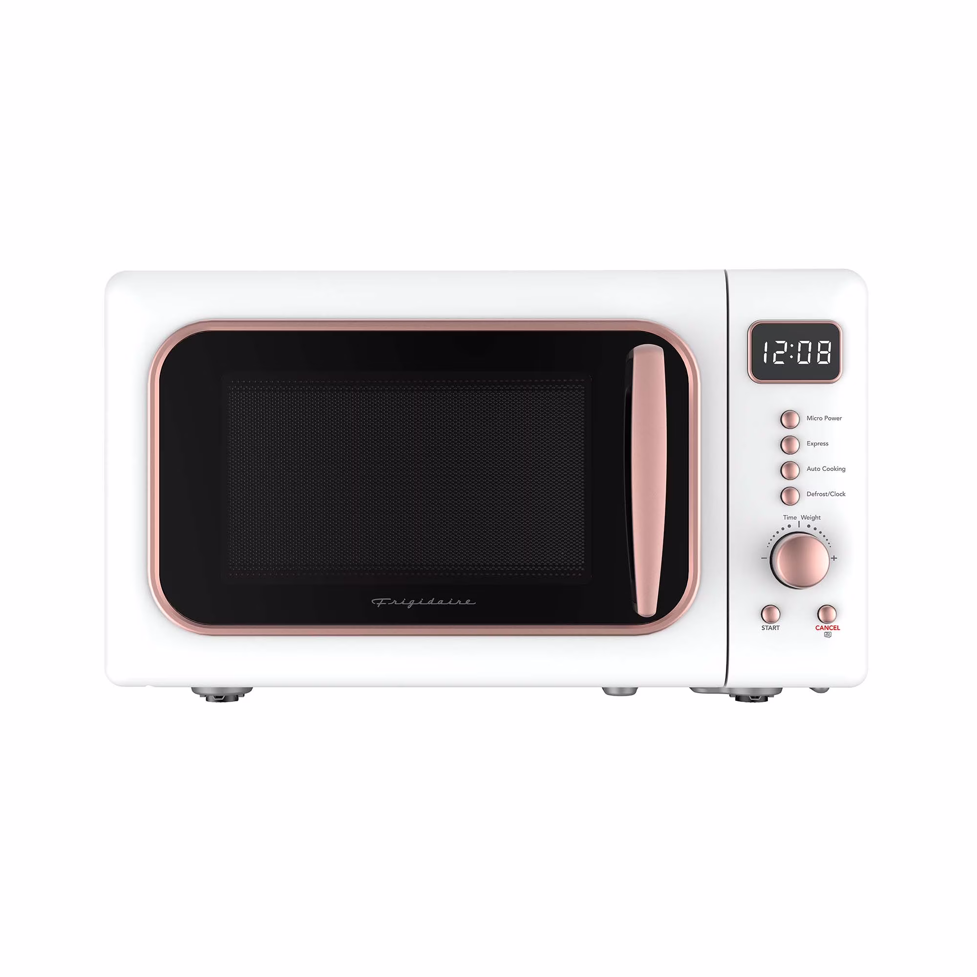 0.7 Cu. Ft. Retro Countertop Microwave Oven, Black and Gold(Black) - Image 3