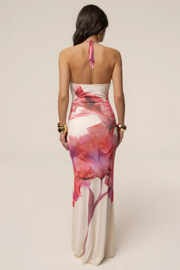 Ivory Coastal Bloom Maxi Dress