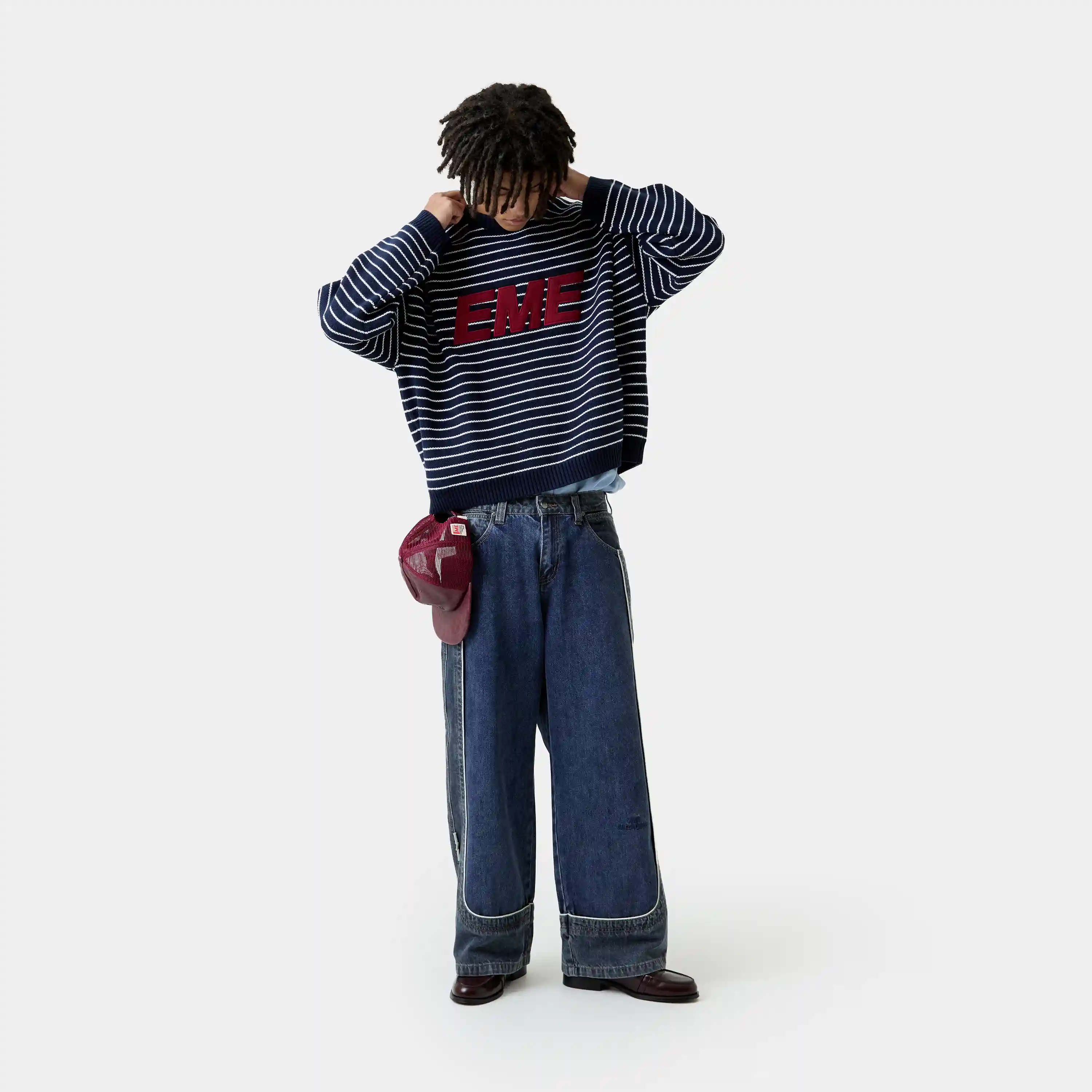 Pinstripe Night Sky Knit Sweater