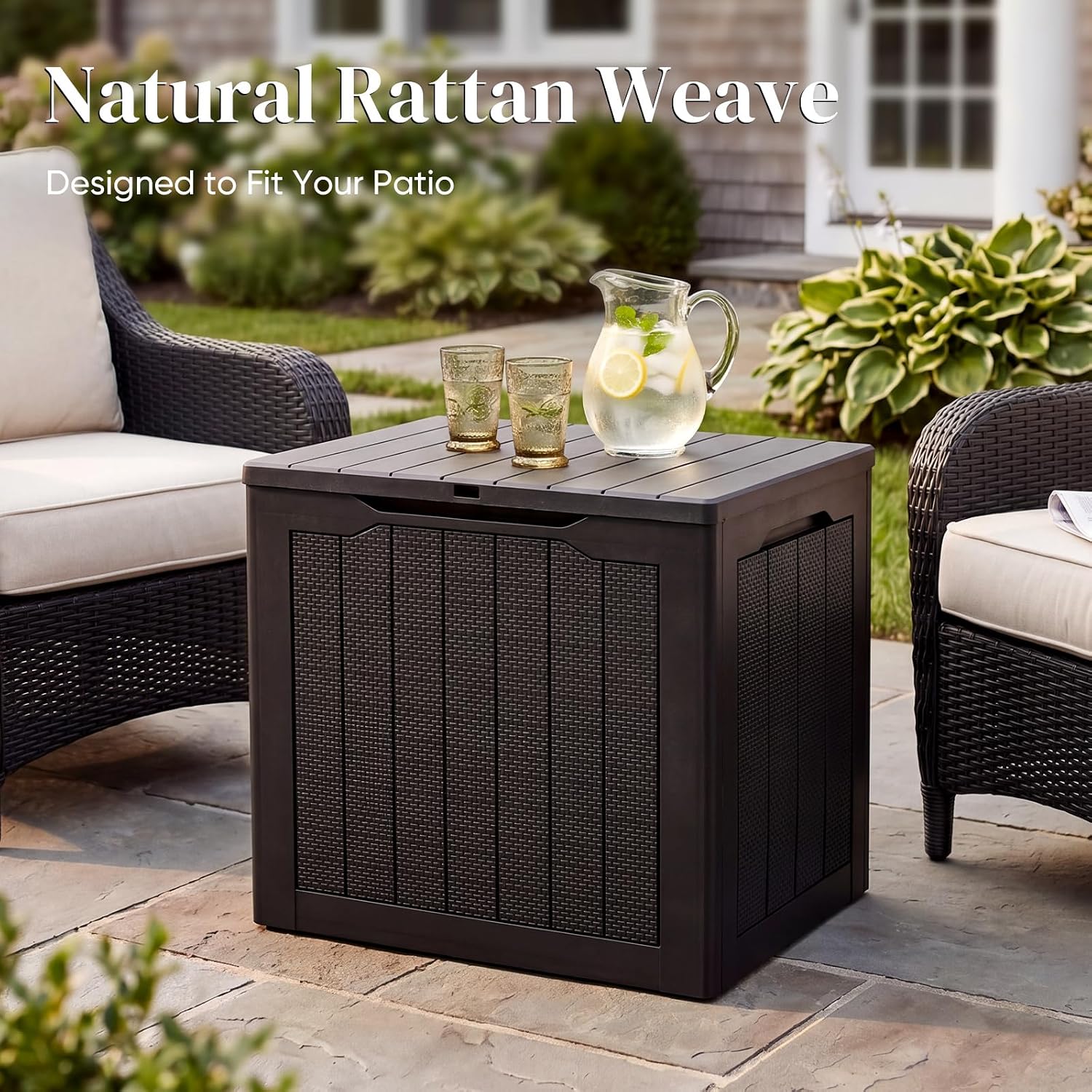 Quictent 30 Gallon Outdoor Resin Deck Box
