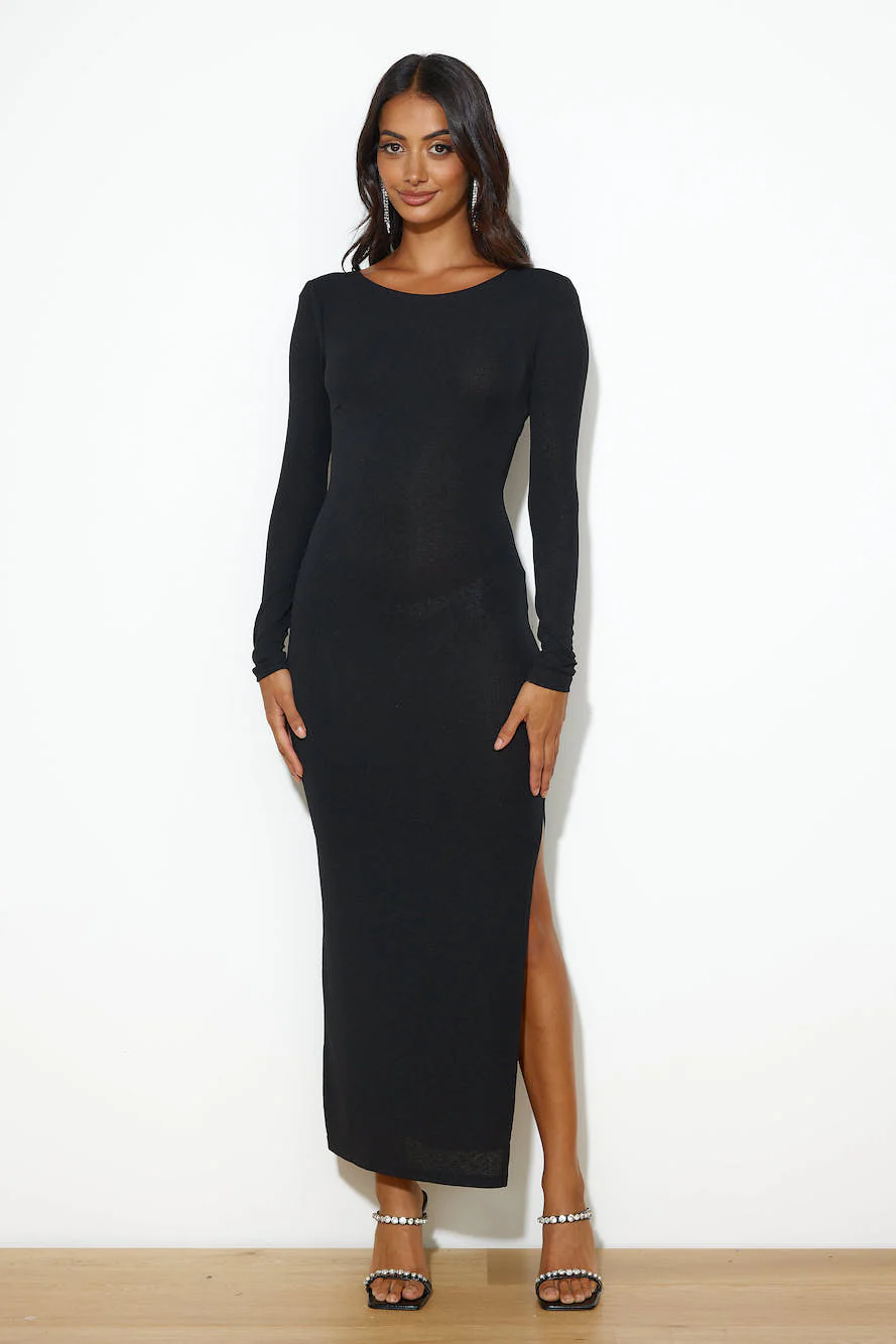 Sleekest Of Them All Maxi Dress Black