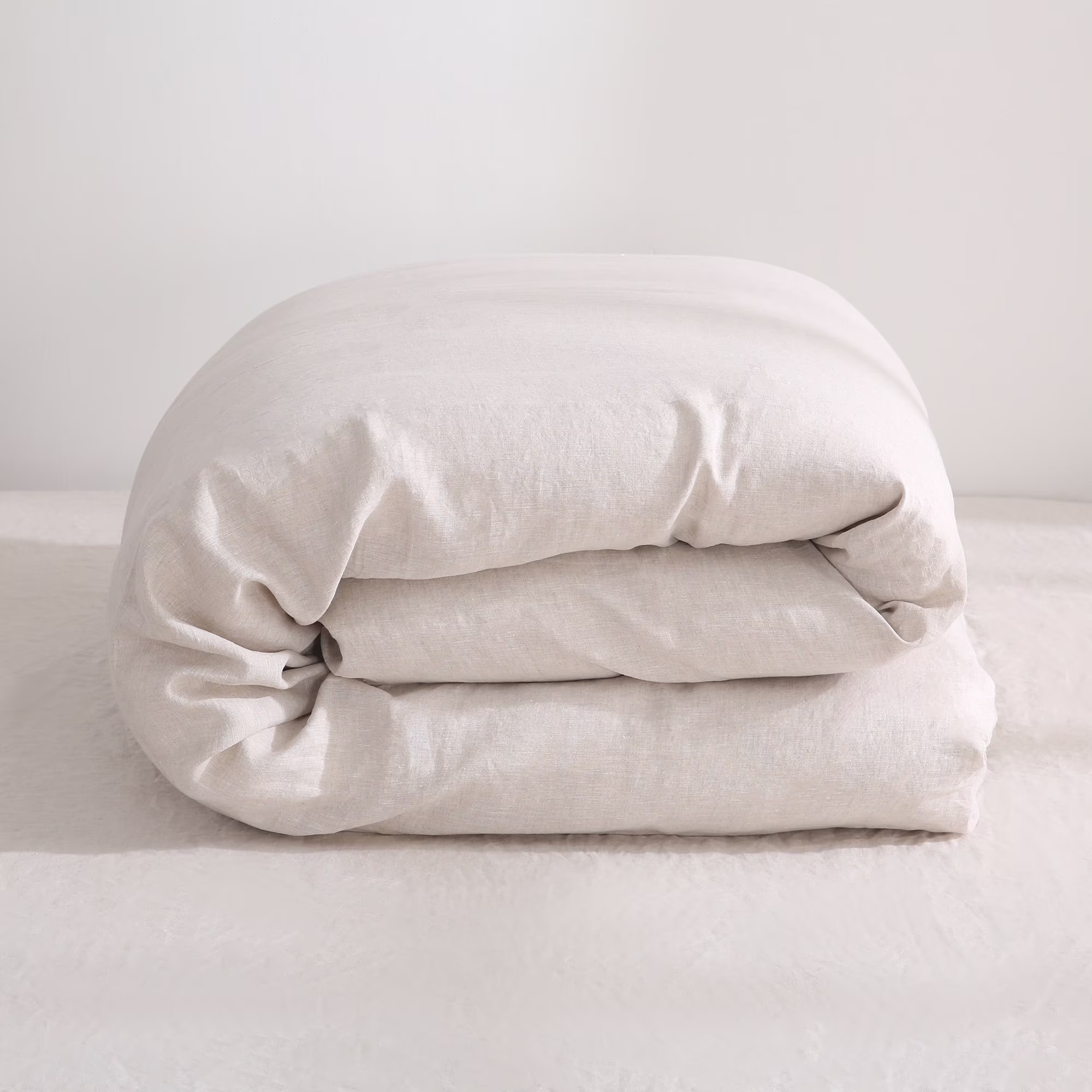 100% Pure Linen Duvet Cover with Button Closure and Corner Ties Soft Breathable Natural Full/Queen(Natural Linen/Full/Queen)