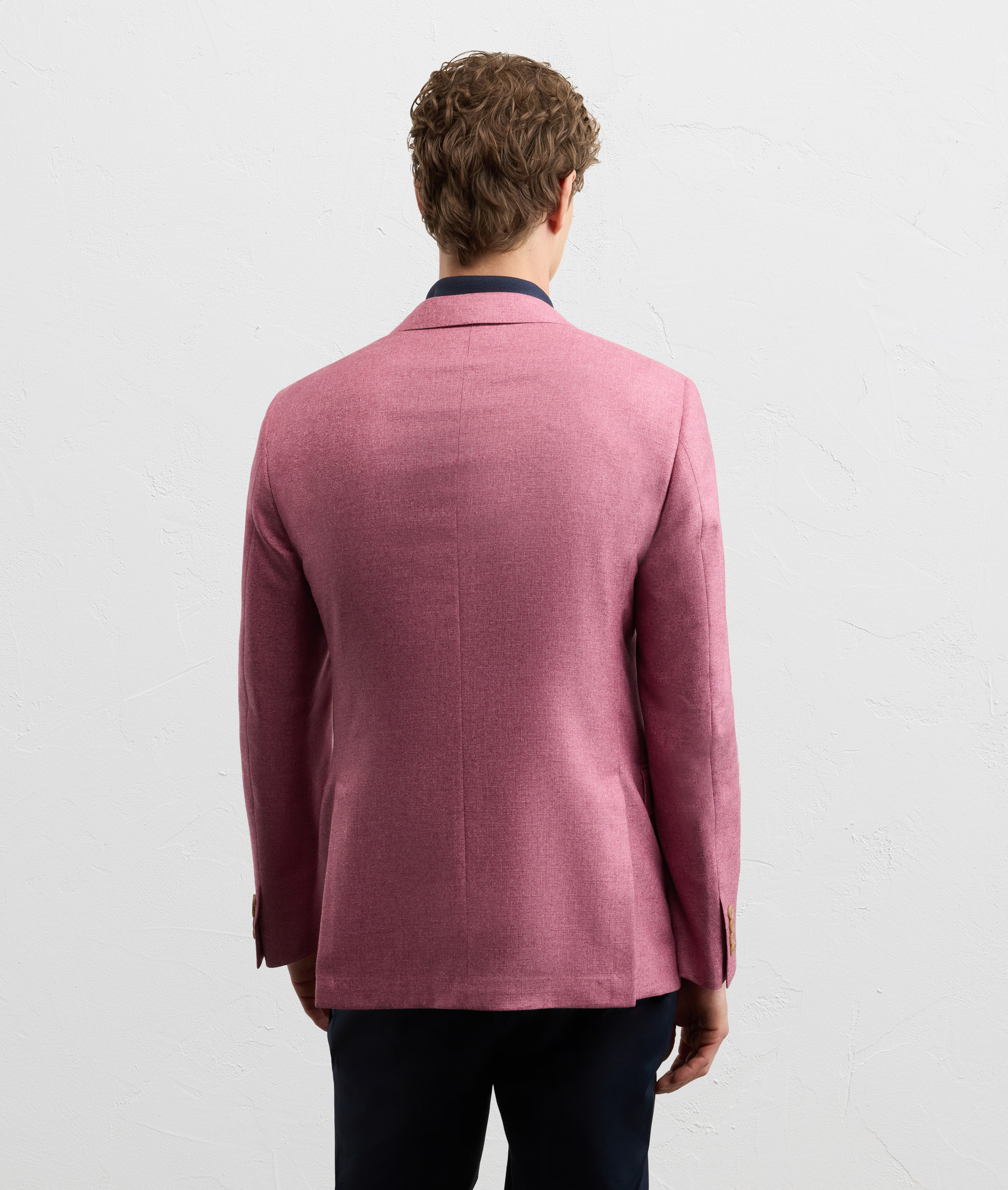 PINK SINGLE BREASTED WOOL AND CASHMERE JACKET
