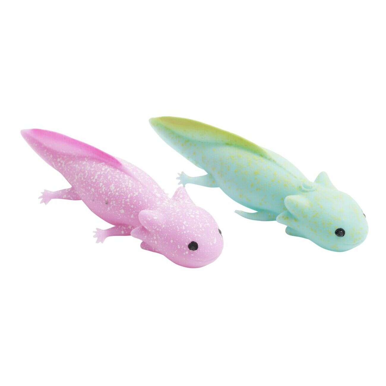 Lot de 2 jouets à catapulter axolot gluant rose et vert