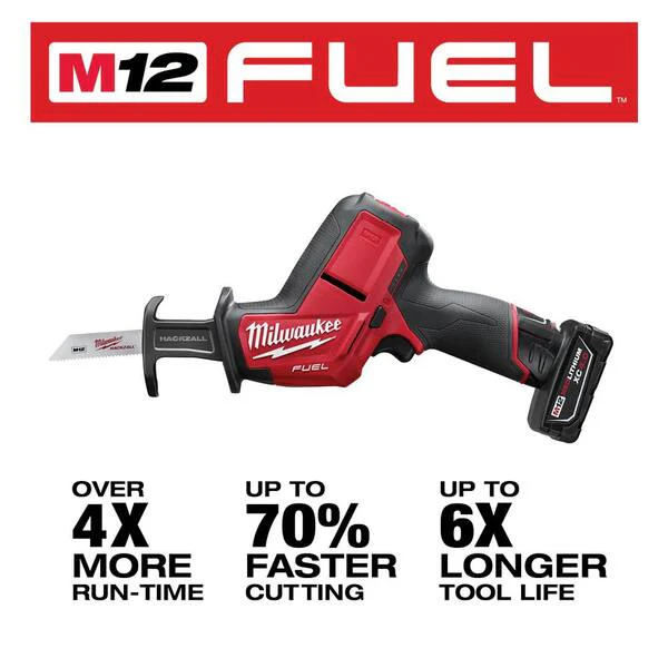 M12 FUEL 12V Lithium Ion Brushless Cordless HACKZALL Reciprocating Saw Kit W/ M12 Multi Tool Image 2
