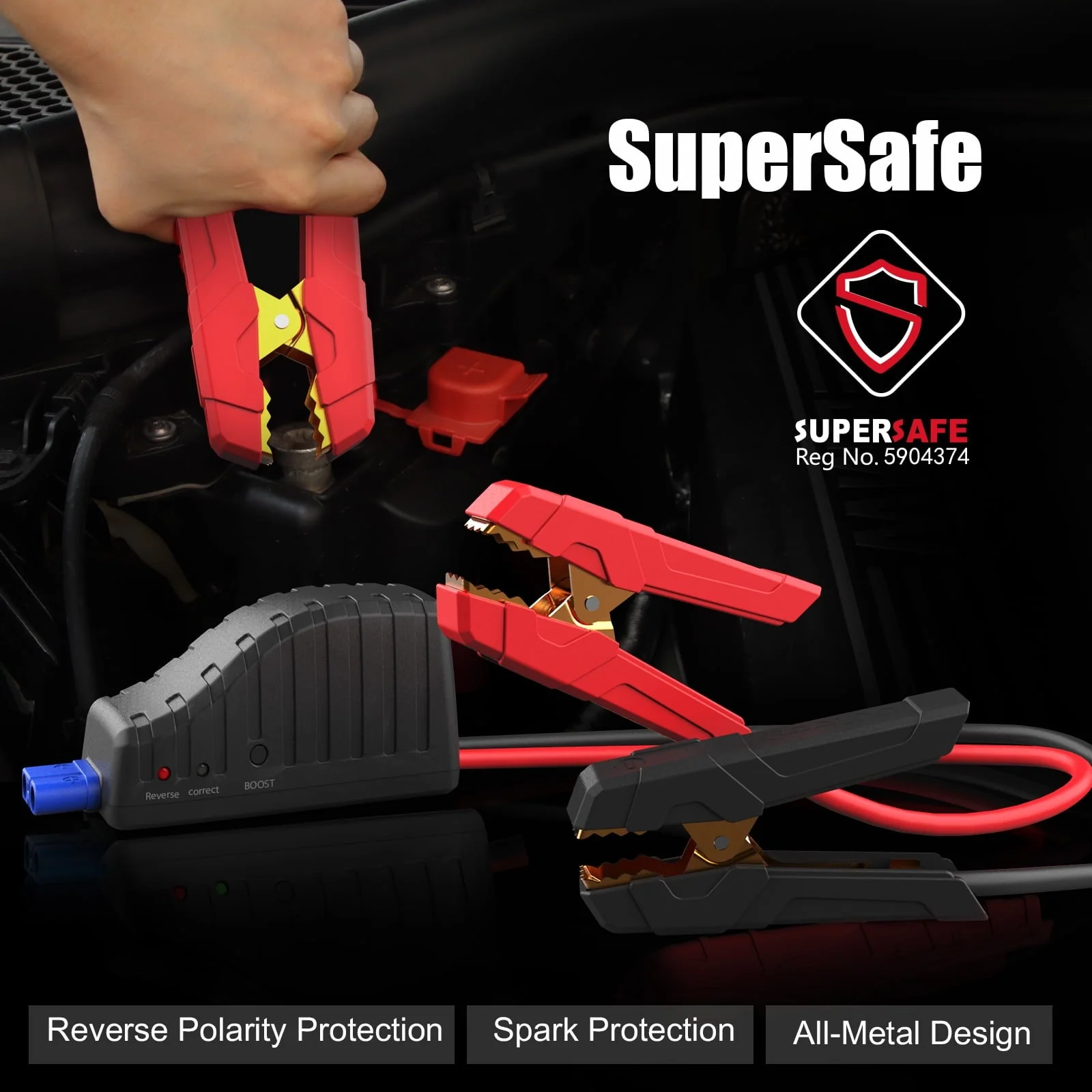 GOOLOO Car Jump Starter,4000A Peak 12V Battery Jumper Pack for All Gas and Up to 10 0L Diesel Engine,SuperSafe Lithium Portable Jump Box Battery Booster Box with USB Quick Charge and Type C Port Image 7