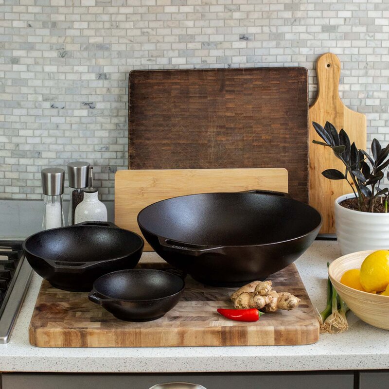 Chef Collection wokpanne støpejern 32 cm