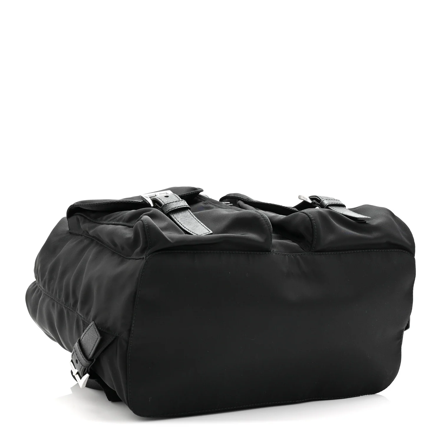 Tessuto Nylon Saffiano Medium Backpack Black