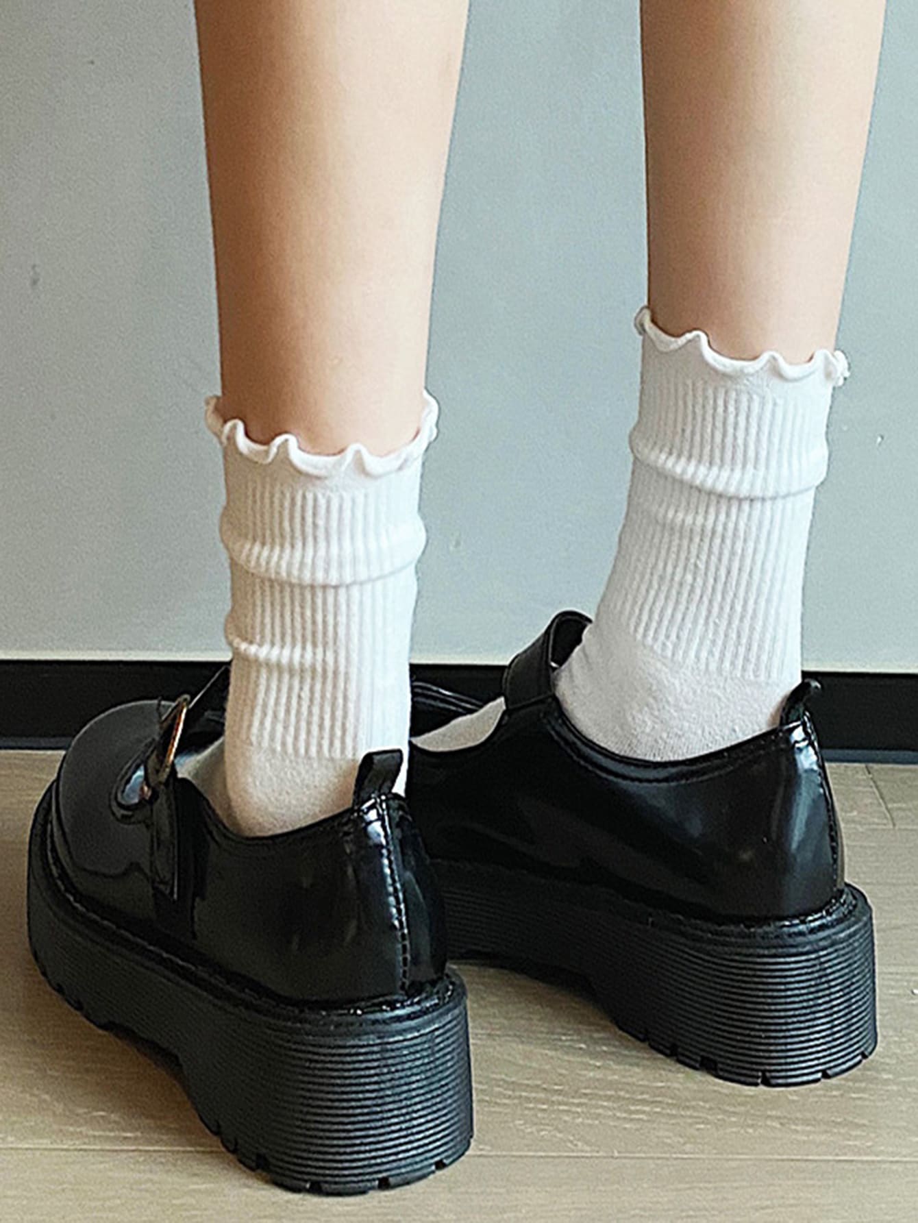 Chaussettes montantes unies