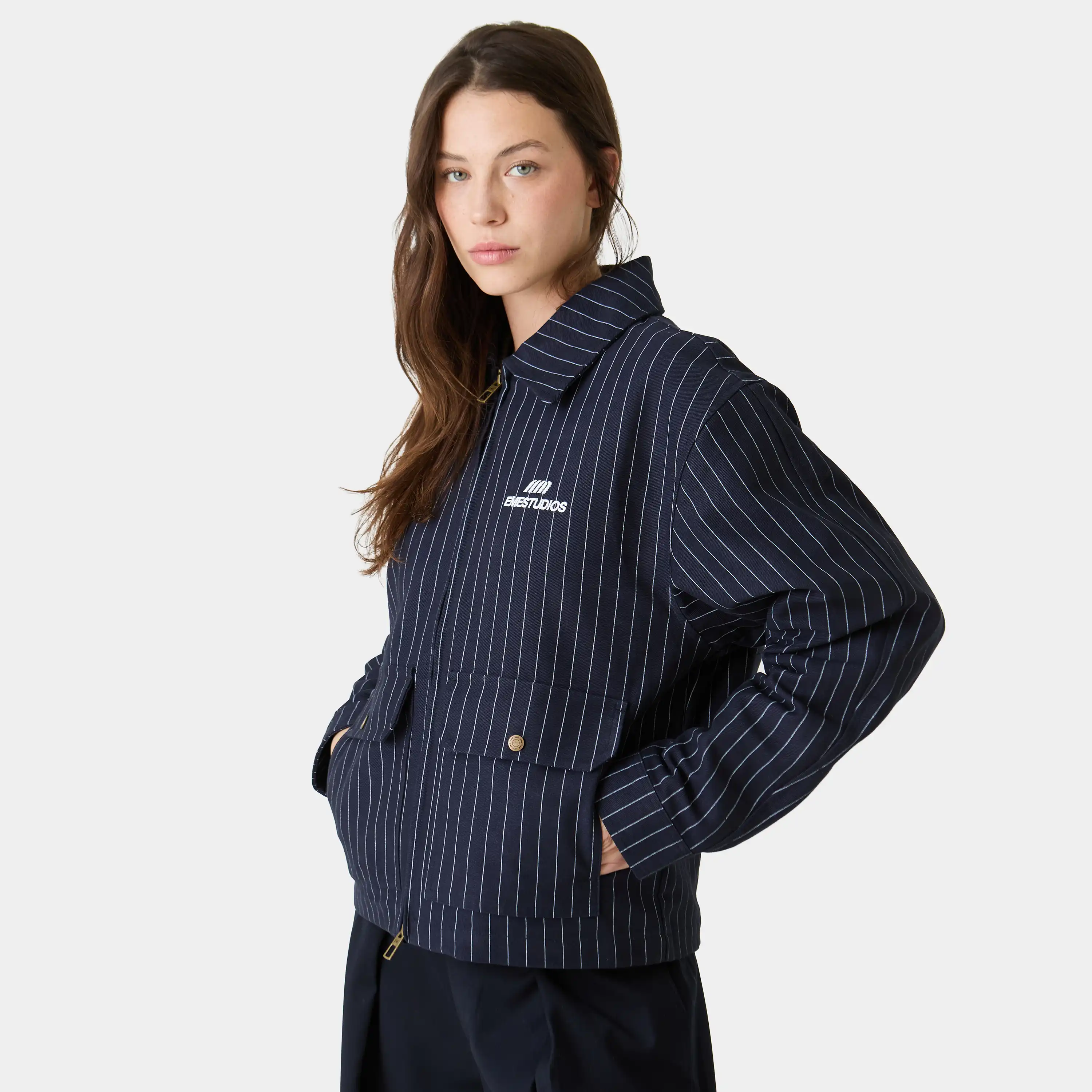 Siroq Striped Navy Jacket
