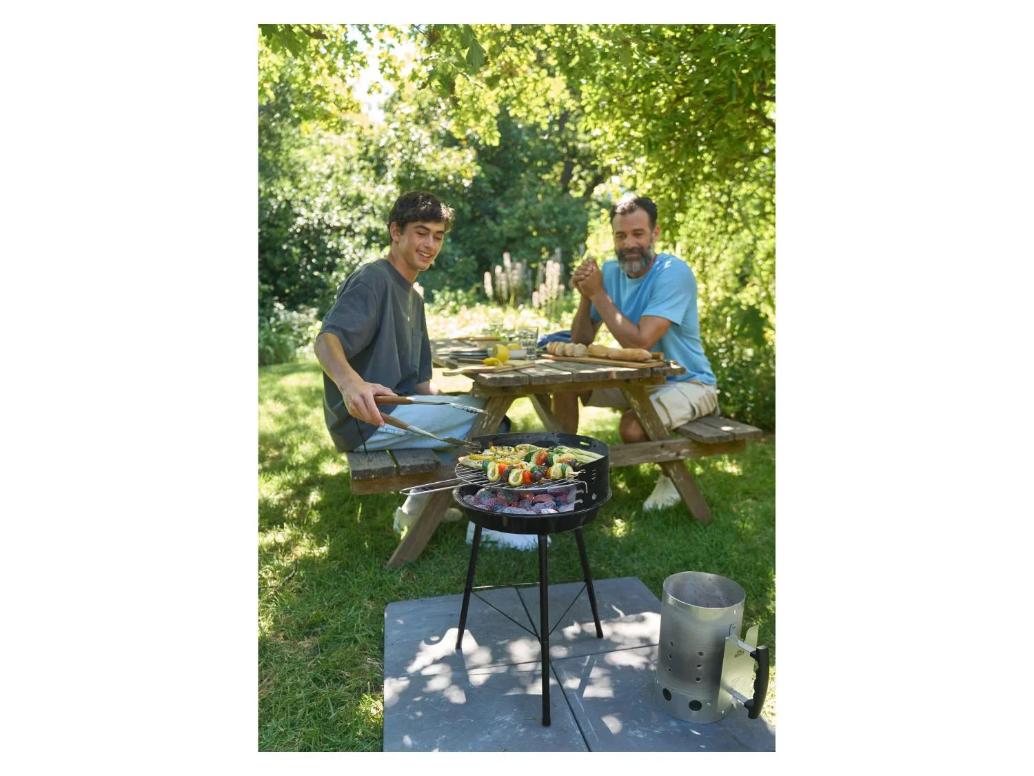 GRILLMEISTER Barbecue rond au charbon de bois,  33 cm
