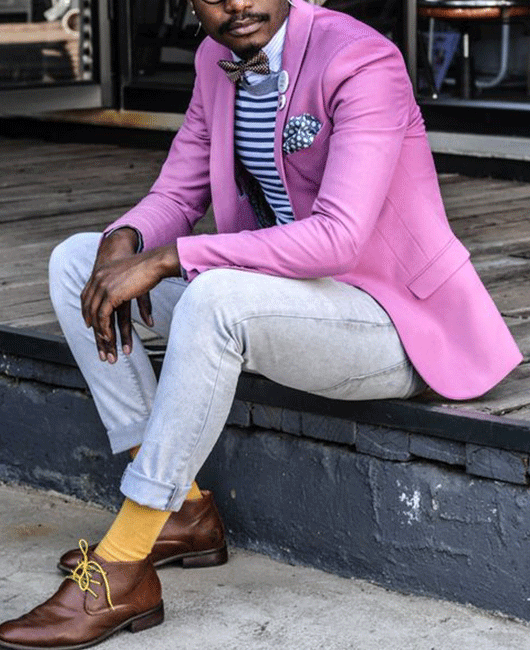 Blazer violet uni à simple boutonnage et revers châle