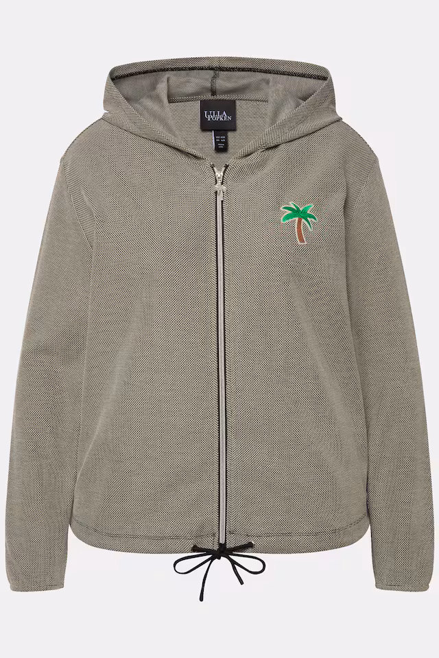 Drawstring Hem Zip-Up Hoodie