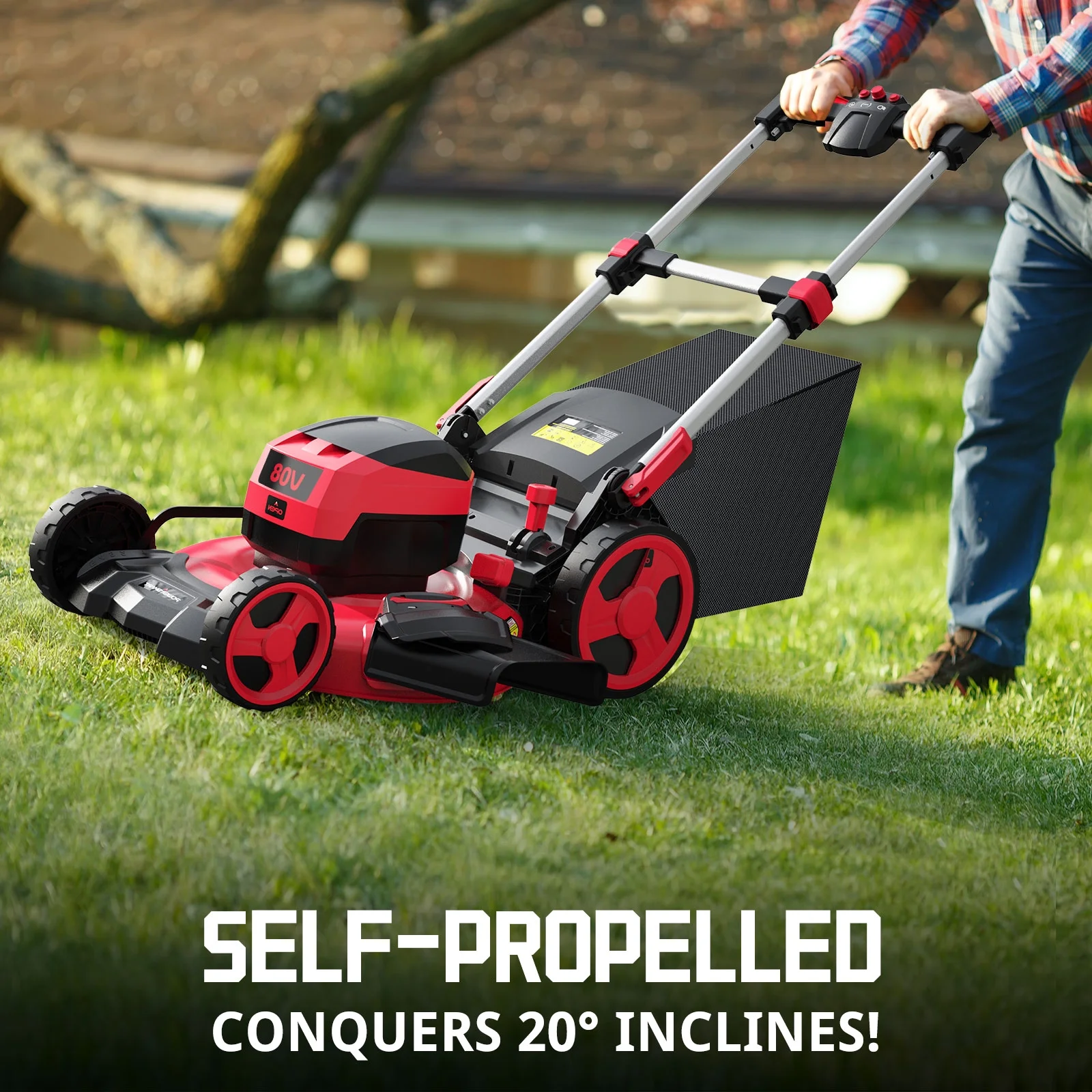 80V 22-inch Self-Propelled Cordless Lawn Mower with 6.0Ah Battery and Charger - Image 8