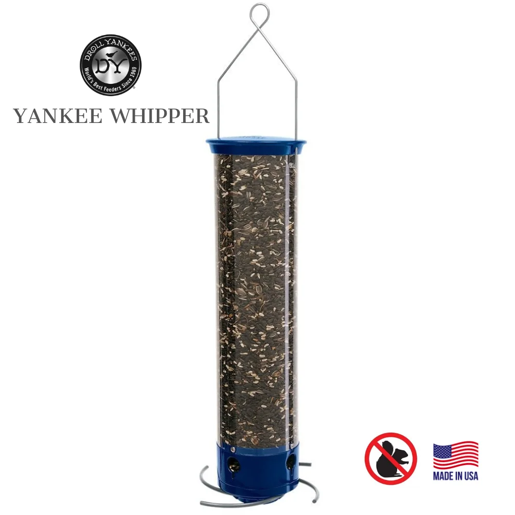 Whipper Squirrel Proof Tube Bird Feeder Blue 5 lb capacity Image 3