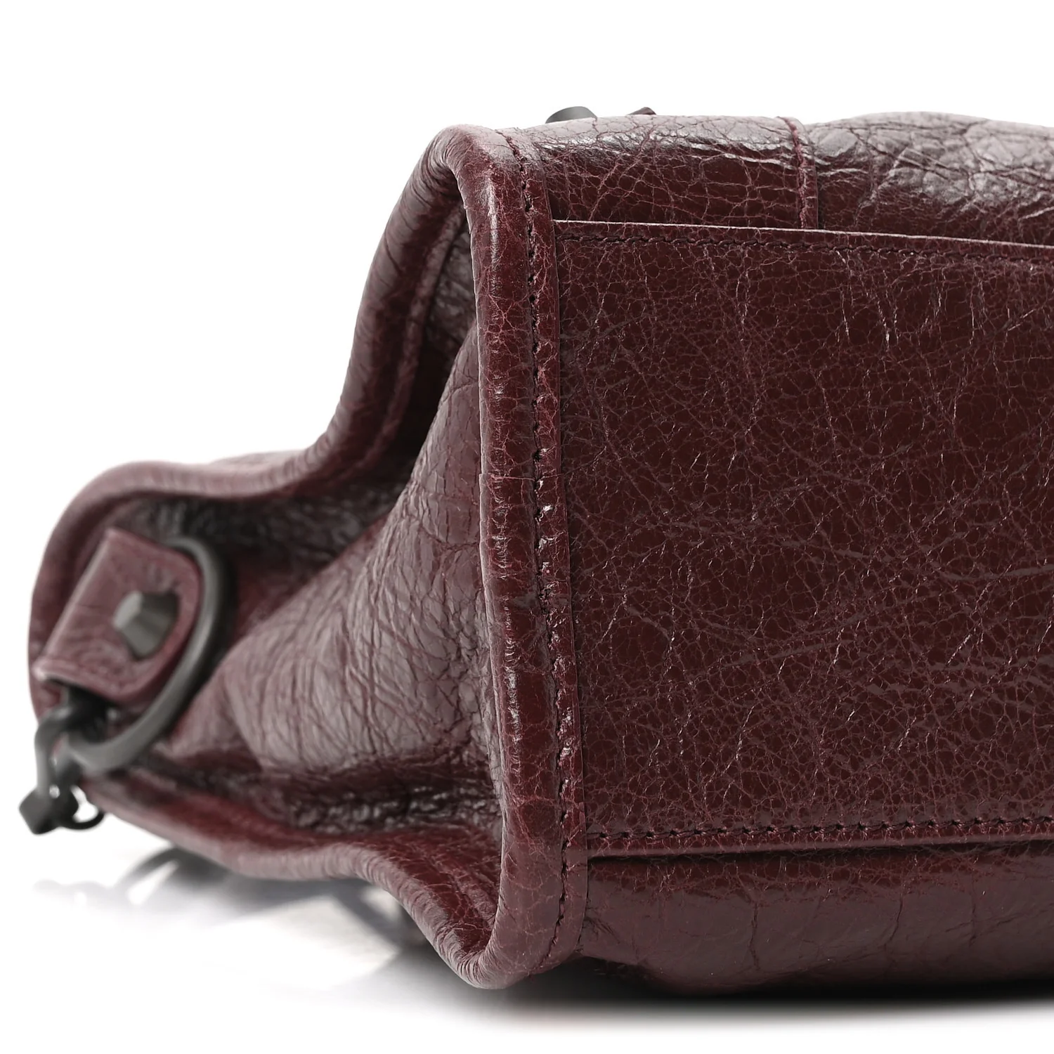 Agneau Arena Classic Hardware Small Le City Dark Burgundy