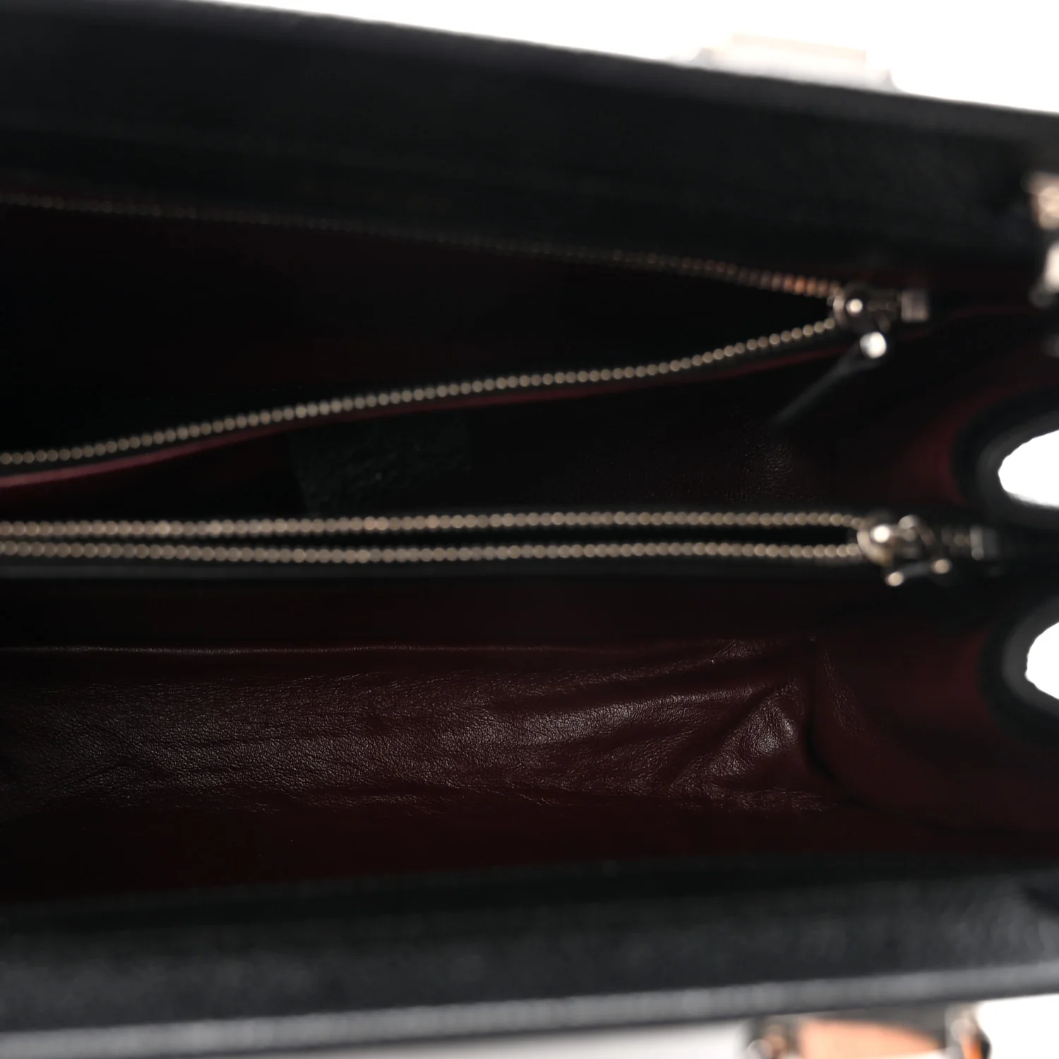 Grainy Calfskin Small Zumi Top Handle Bag Black